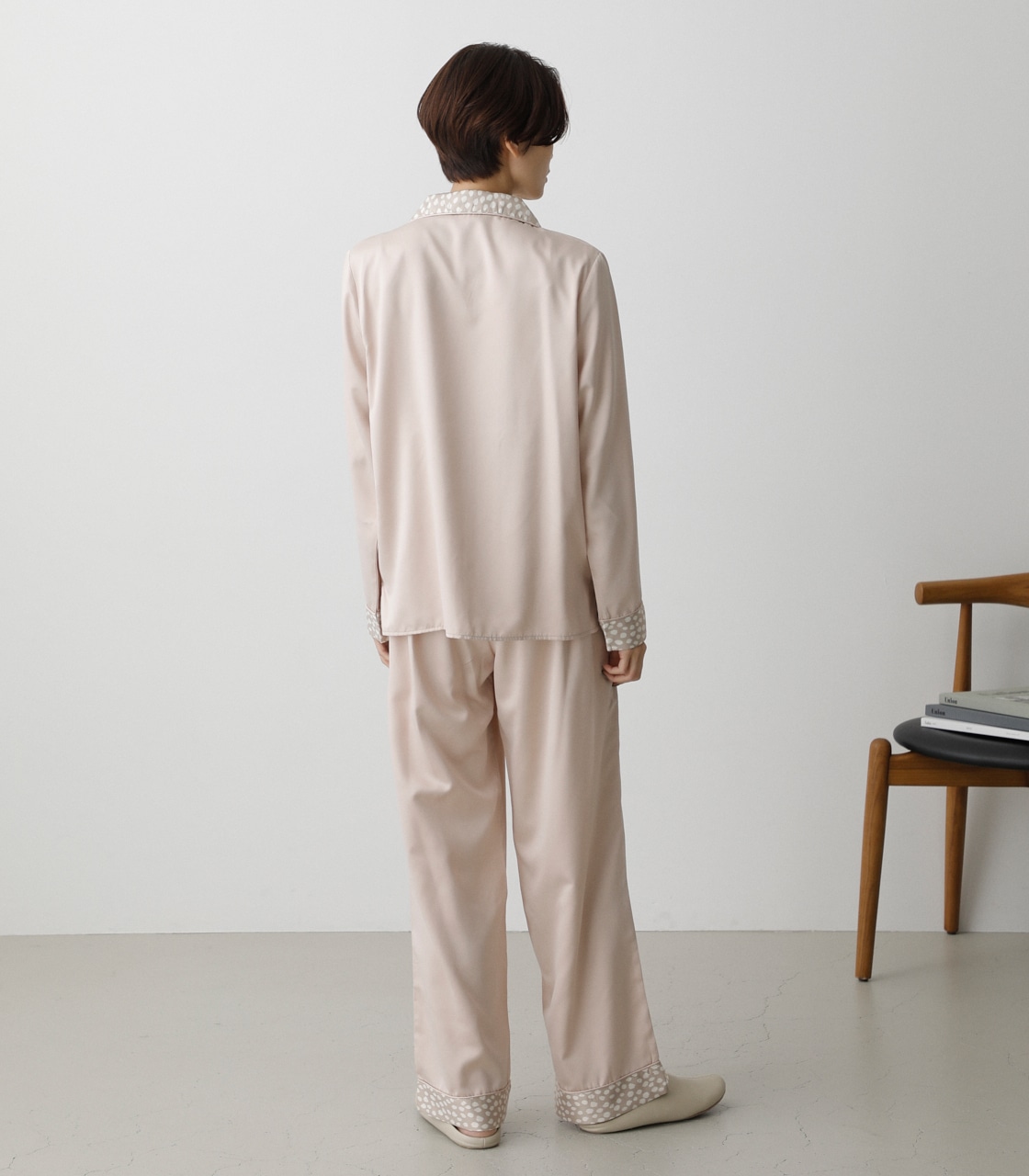 T/H SATIN PIPING PAJAMAS/T/Hサテンパイピングパジャマ 詳細画像 L/BEG 7