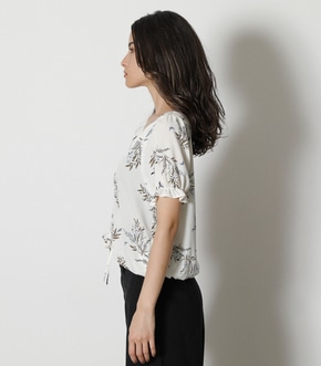 FRONT GATHER FLOWER BLOUSE/フロントギャザーフラワーブラウス｜AZUL 