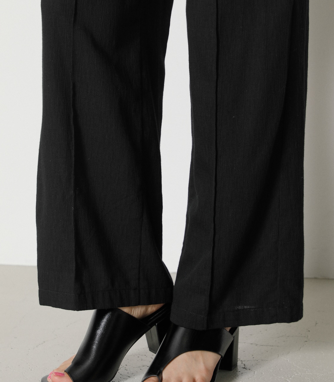 LINEN TOUCH LOOSE PANTS/リネンタッチルーズパンツ 詳細画像 BLK 10