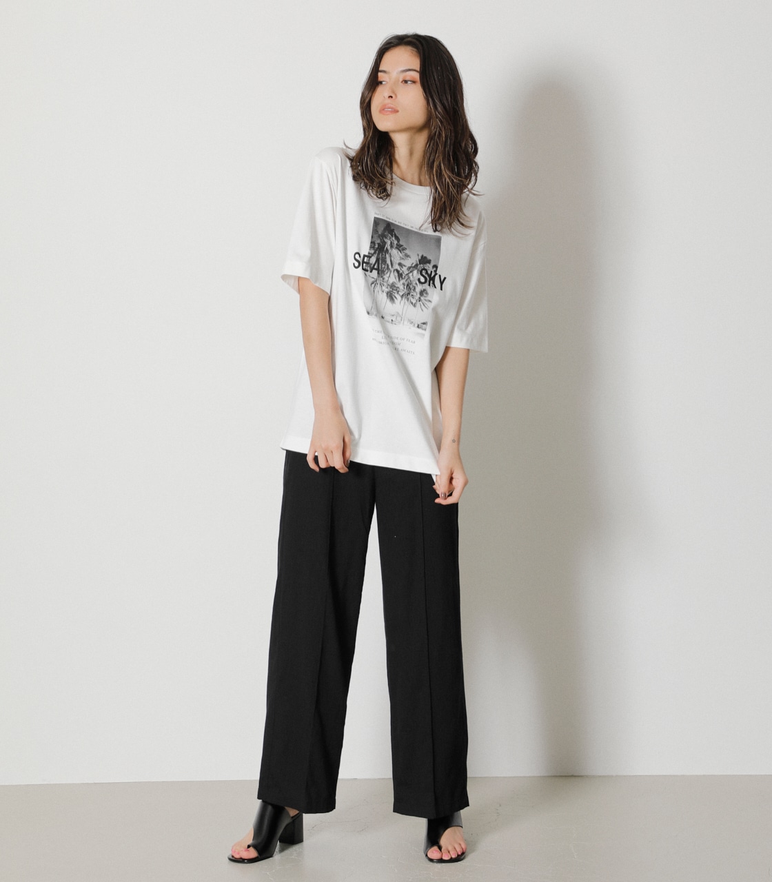 LINEN TOUCH LOOSE PANTS/リネンタッチルーズパンツ 詳細画像 BLK 4