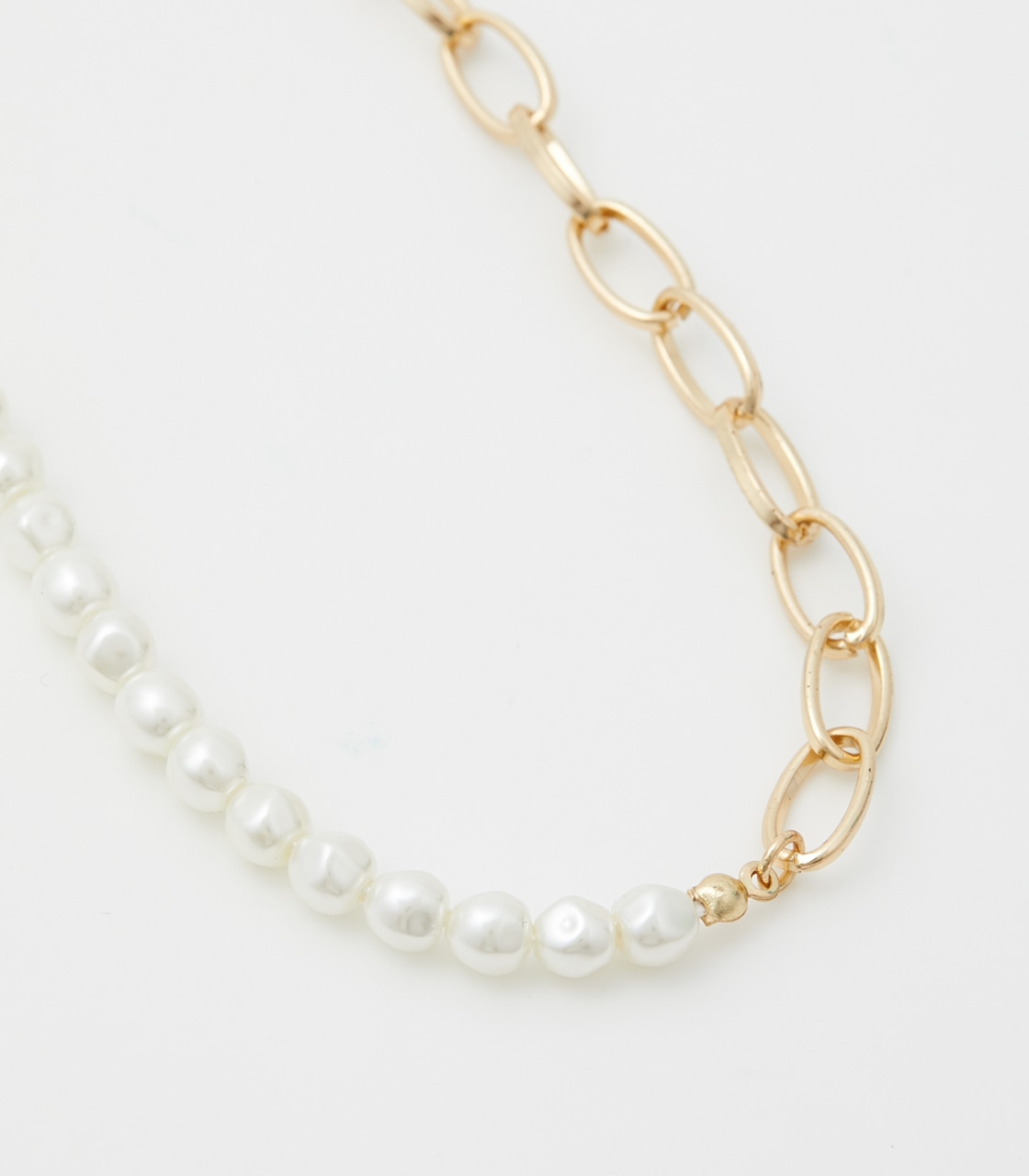 FAUX PEARL×CHAIN NECKLACE/フェイクパール×チェーンネックレス 詳細画像 L/GLD 2