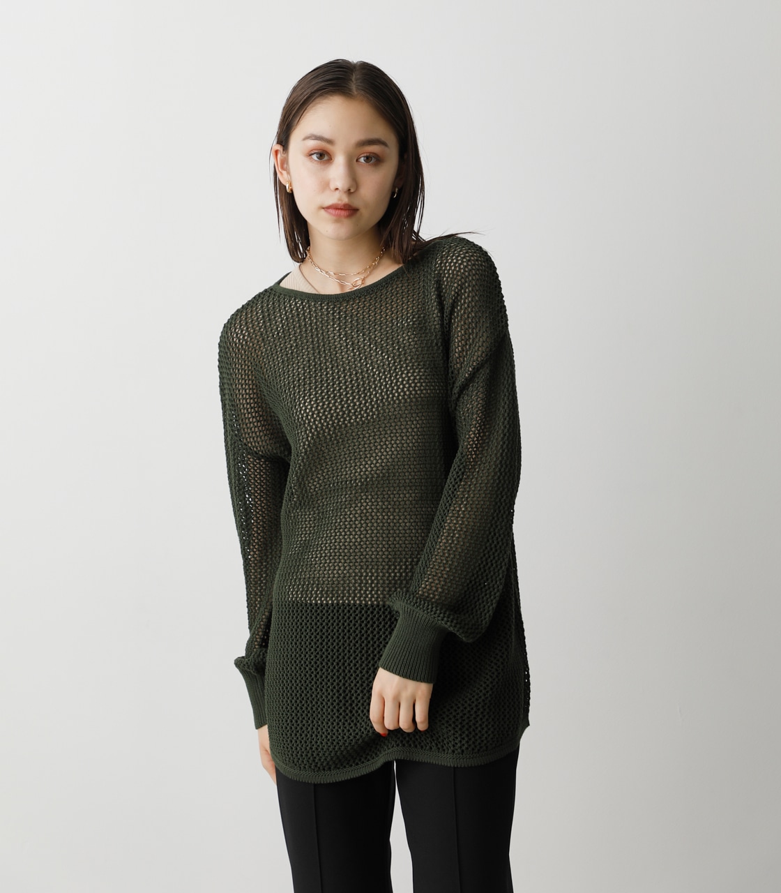 MESH KNIT SET TOPS/メッシュニットセットトップス｜AZUL BY MOUSSY 