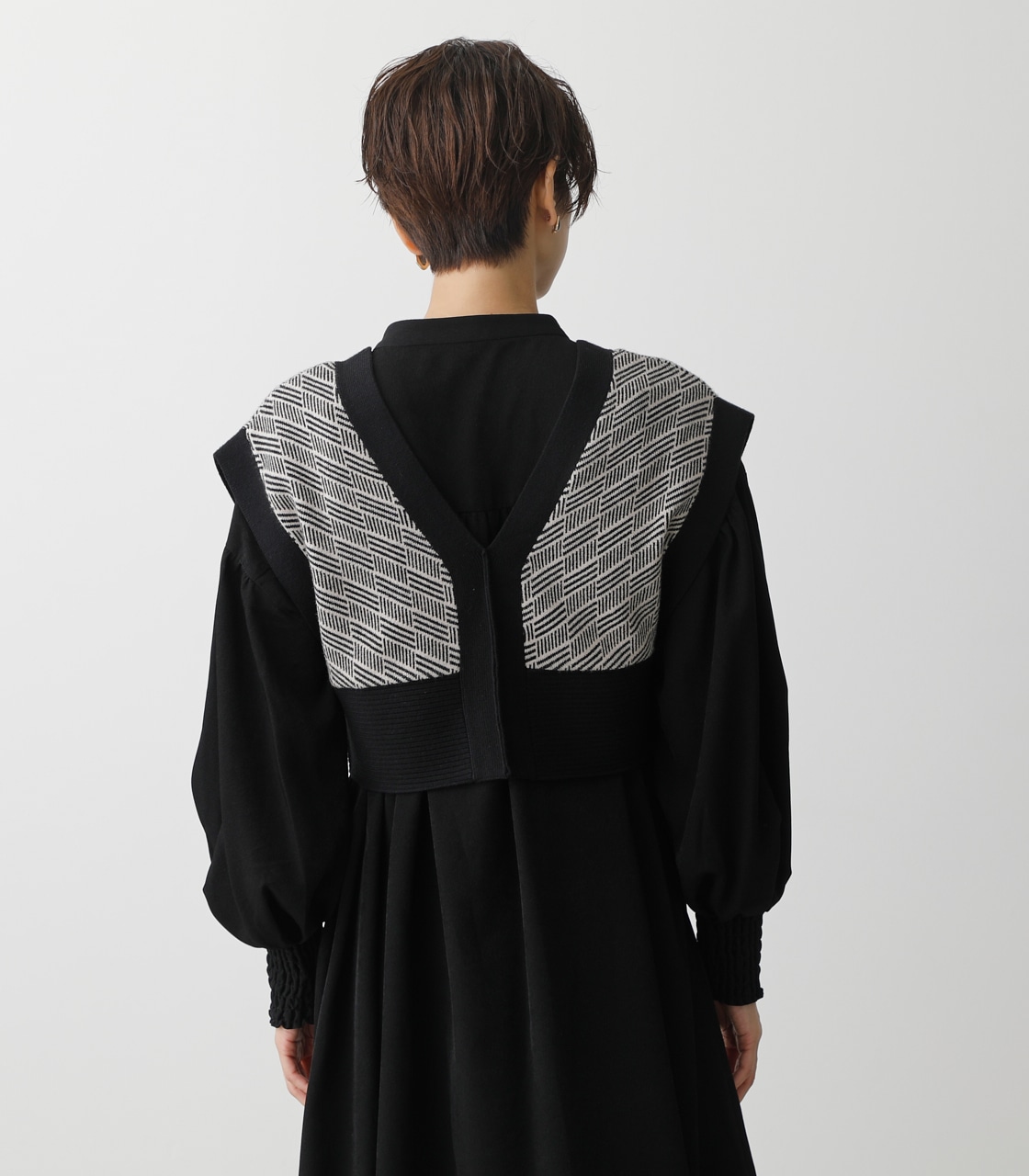 PATTERN COMPACT KNIT VEST/パターンコンパクトニットベスト 詳細画像 柄BLK 7