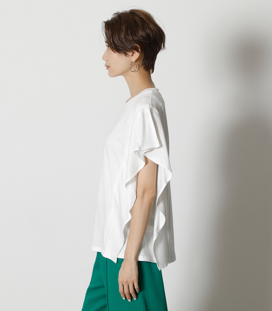 SLEEVE LAYERED TOPS/スリーブレイヤードトップス 詳細画像 O/WHT 6