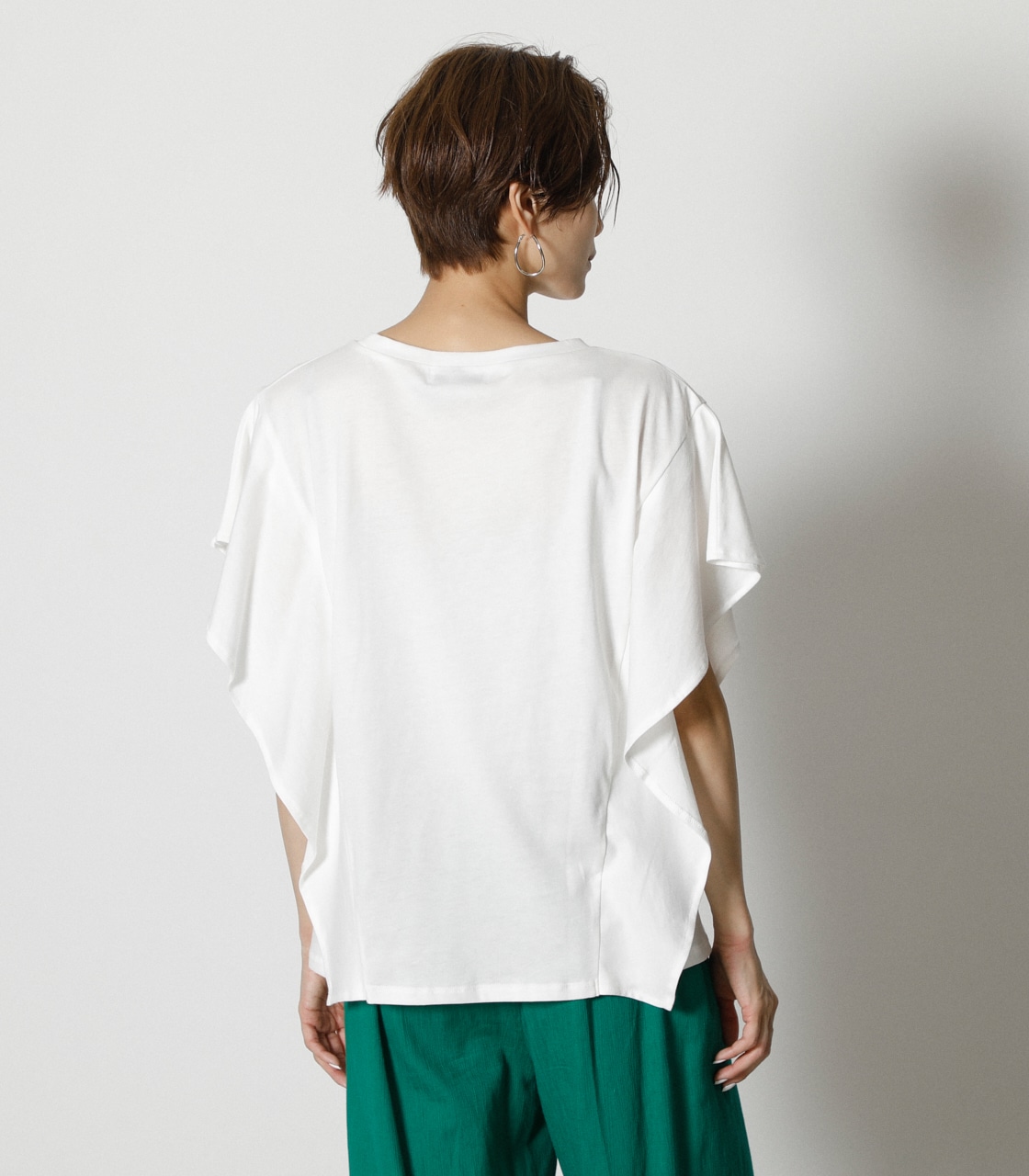 SLEEVE LAYERED TOPS/スリーブレイヤードトップス 詳細画像 O/WHT 7