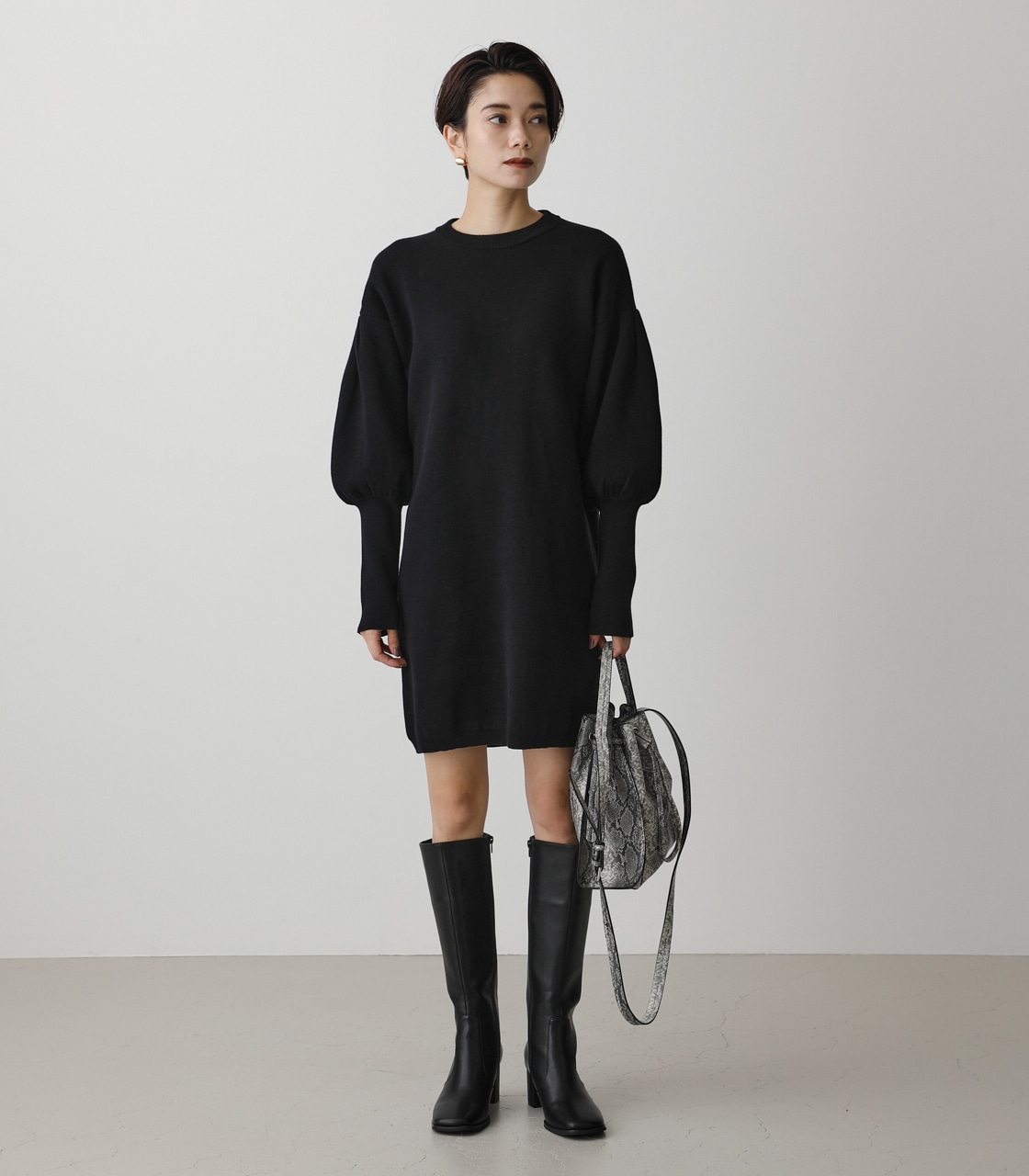 Volume Sleeve Knit Onepiece ボリュームスリーブニットワンピース Azul By Moussy アズール バイマウジー 公式通販サイト