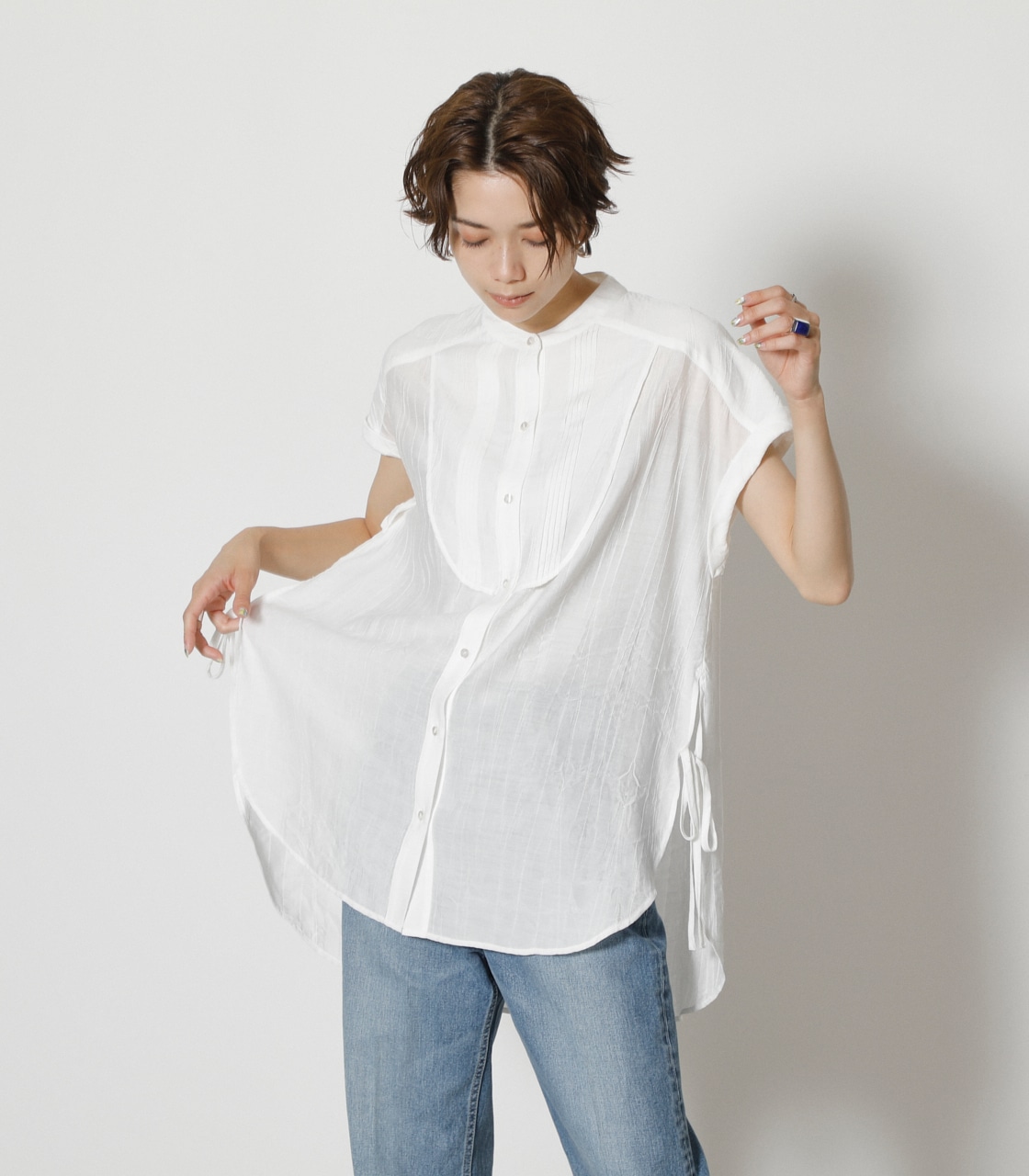 PINTUCK TUNIC BLOUSE/ピンタックチュニックブラウス｜AZUL BY MOUSSY（アズールバイマウジー）公式通販サイト