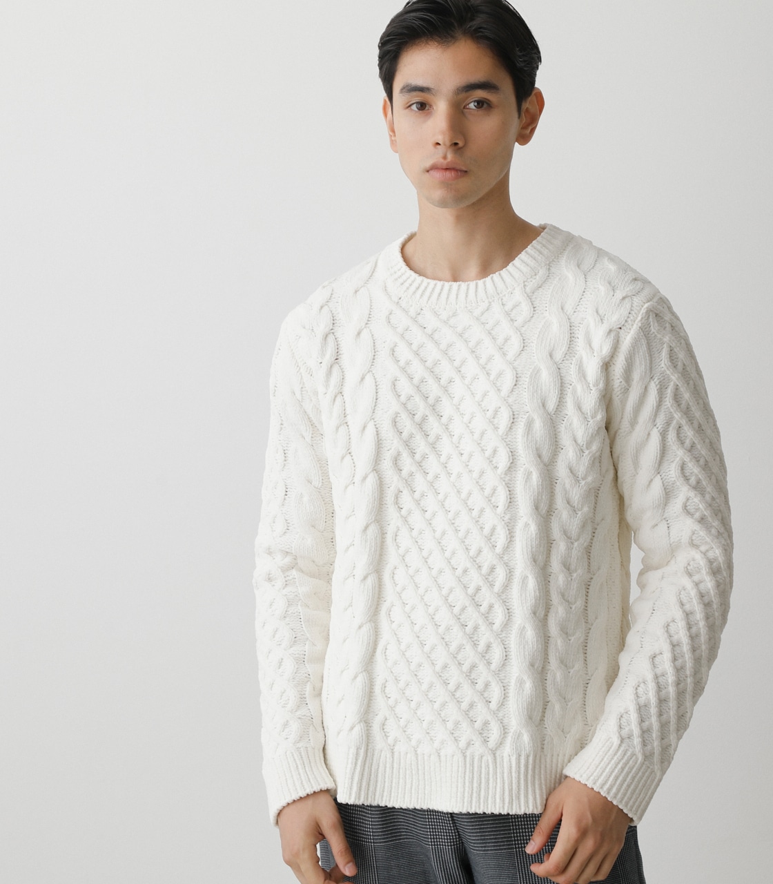 CHENILLE CABLE PULLOVER/シェニールケーブルプルオーバー 詳細画像 WHT 1