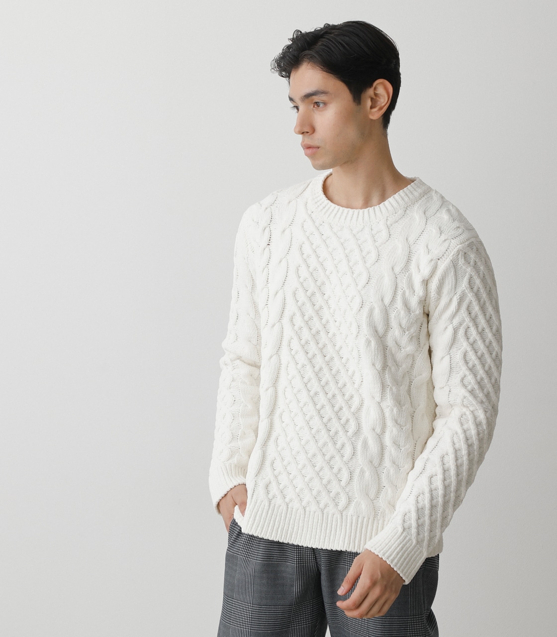 CHENILLE CABLE PULLOVER/シェニールケーブルプルオーバー 詳細画像 WHT 2