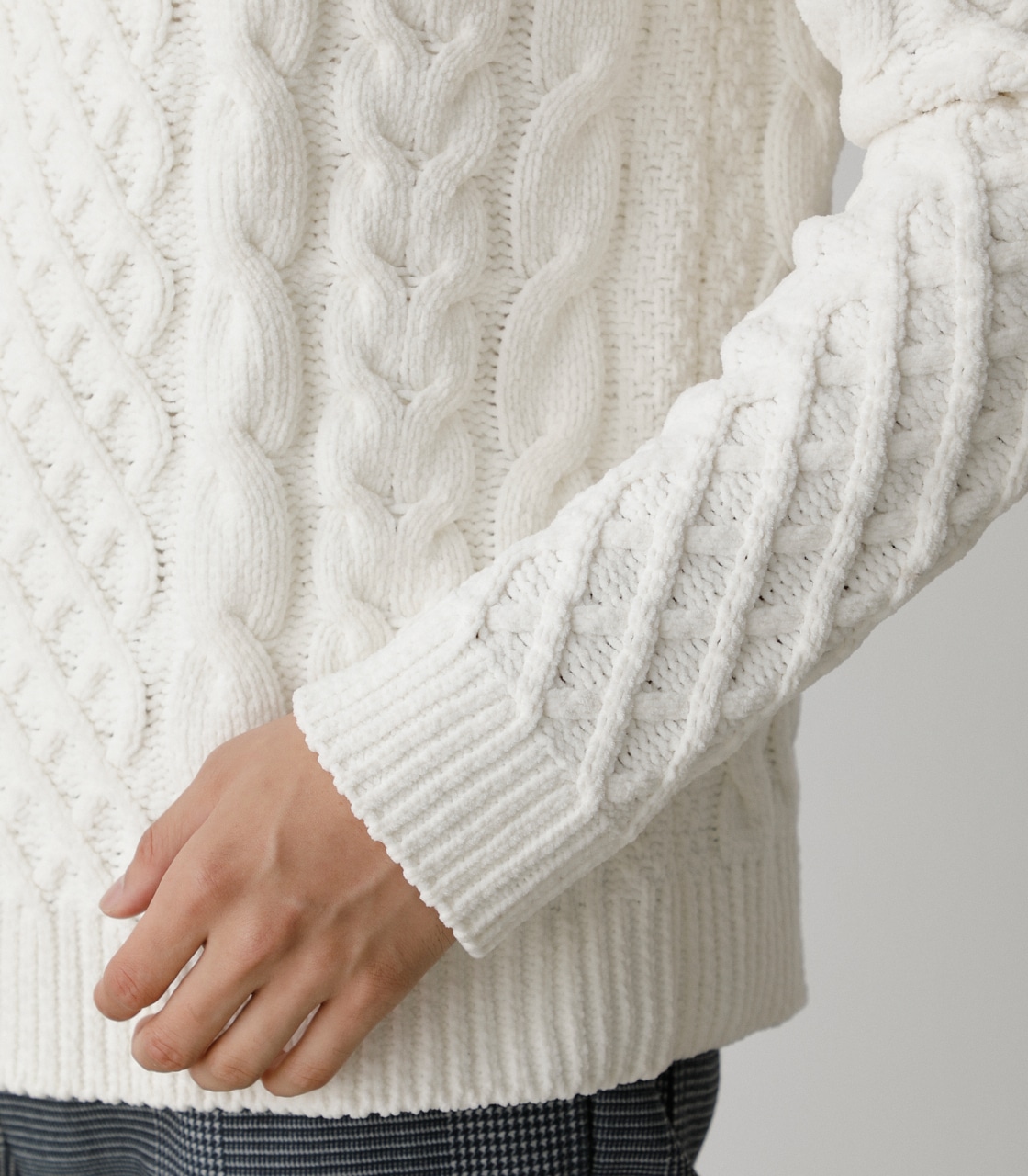 CHENILLE CABLE PULLOVER/シェニールケーブルプルオーバー 詳細画像 WHT 9