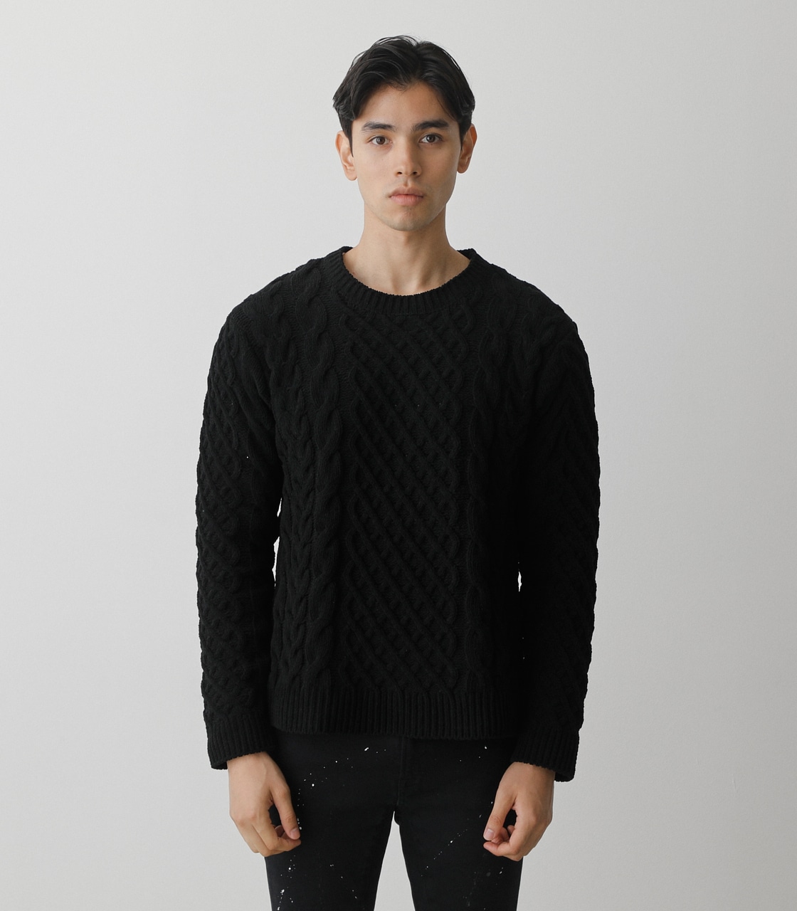CHENILLE CABLE PULLOVER/シェニールケーブルプルオーバー 詳細画像 BLK 5