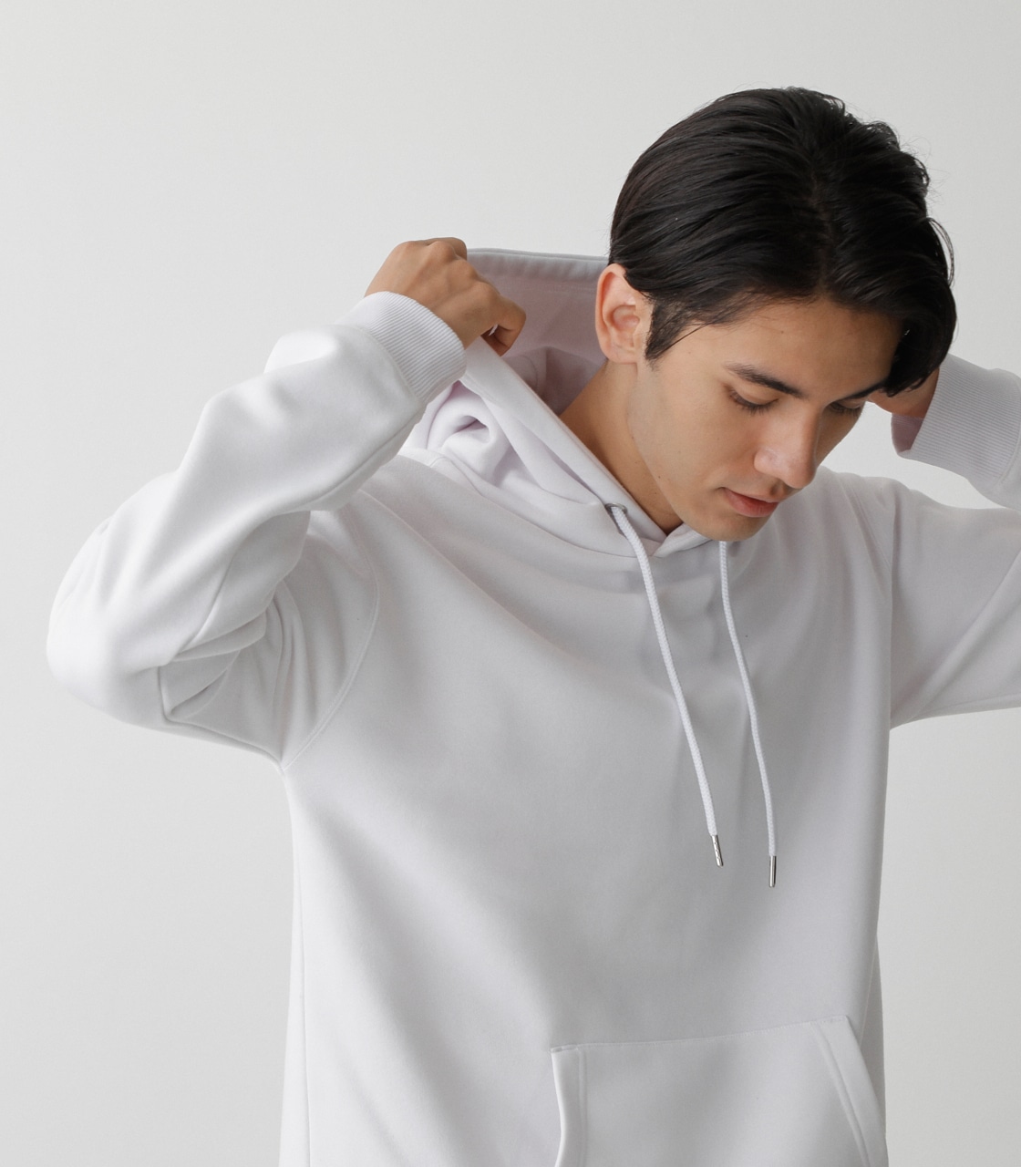 BRUSHED BACK COLOR HOODIE/ブラッシュドバックカラーフーディ 詳細画像 WHT 3