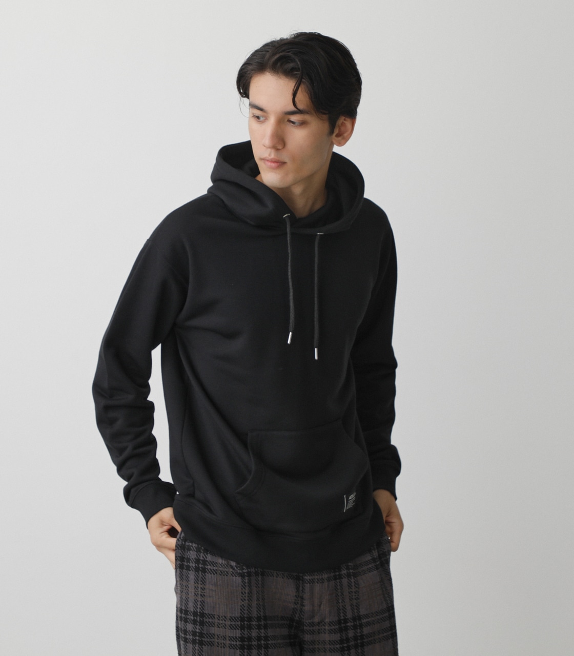 BRUSHED BACK COLOR HOODIE/ブラッシュドバックカラーフーディ 詳細画像 BLK 1
