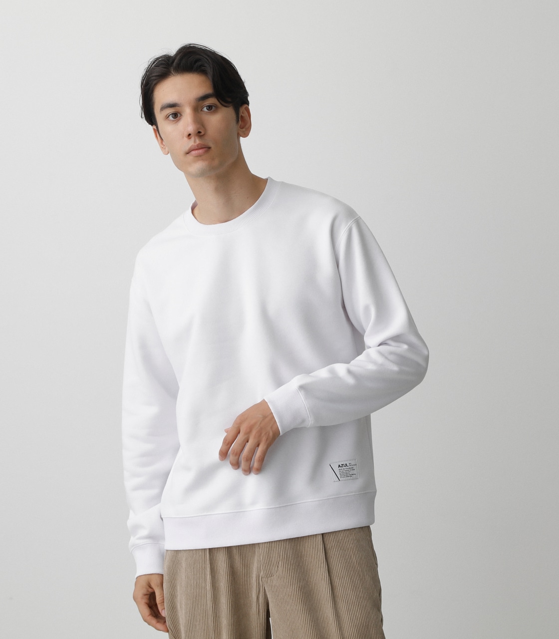BRUSHED BACK COLOR TOPS/ブラッシュドバックカラートップス 詳細画像 WHT 1