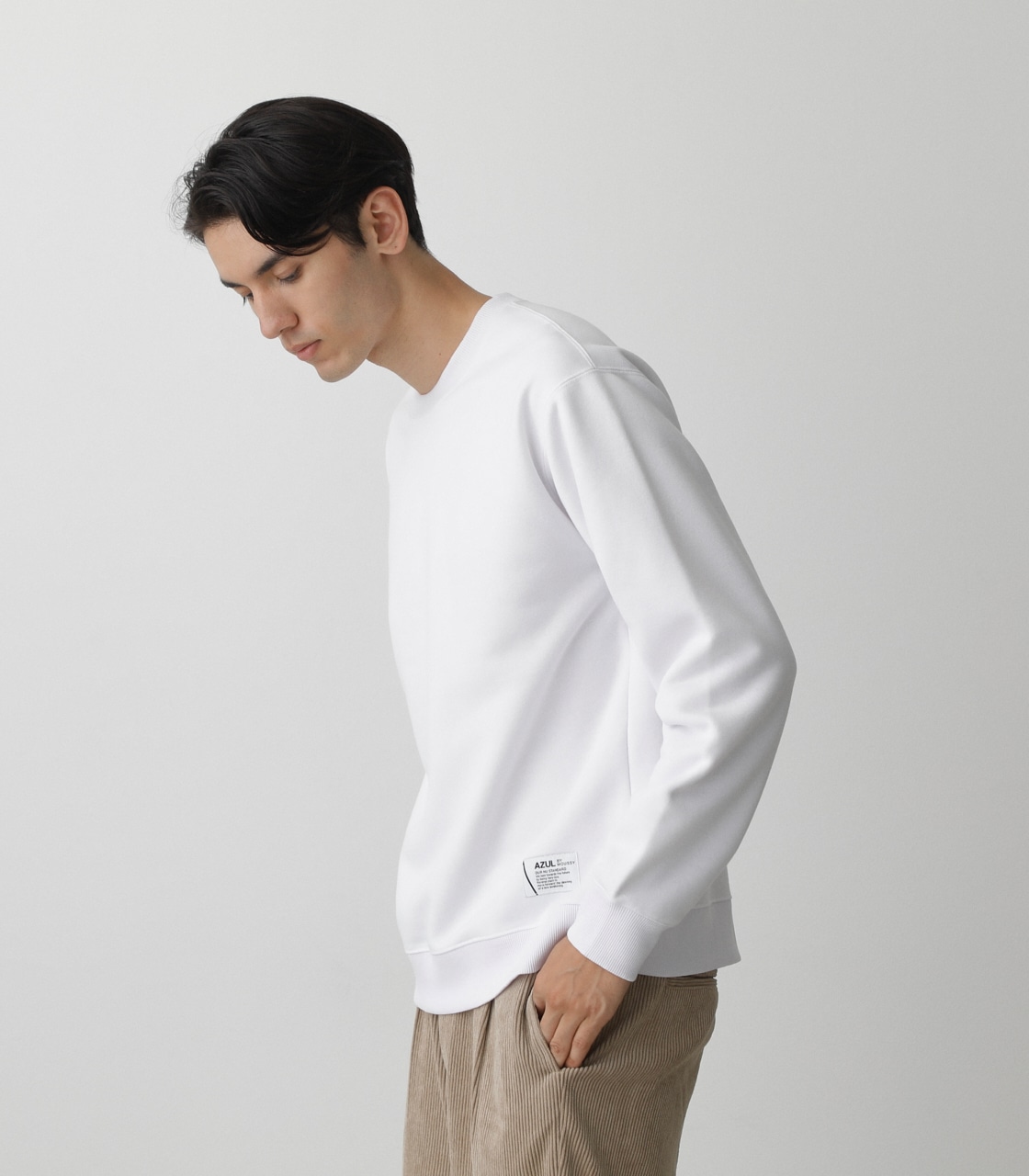 BRUSHED BACK COLOR TOPS/ブラッシュドバックカラートップス 詳細画像 WHT 3