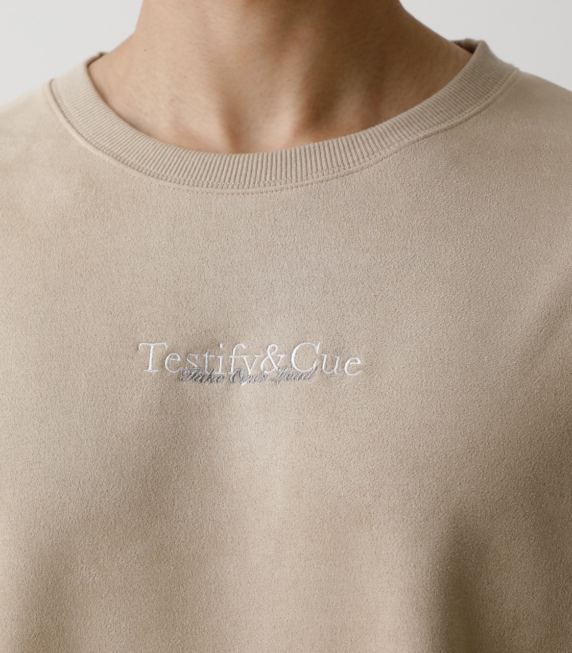 FAUX SUEDE EMBROIDERY PULLOVER/フェイクスエードエンブロイダリープルオーバー 詳細画像 BEG 8