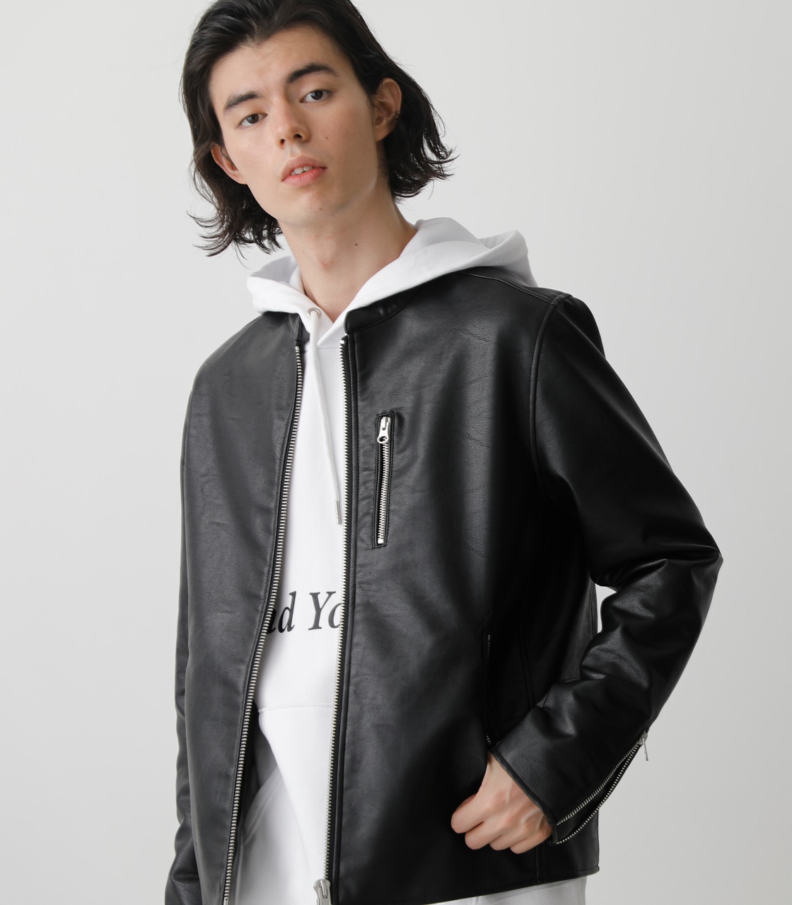 FAUX LEATHER SINGLE RIDERS/フェイクレザーシングルライダース｜AZUL BY MOUSSY（アズール バイマウジー）公式通販サイト
