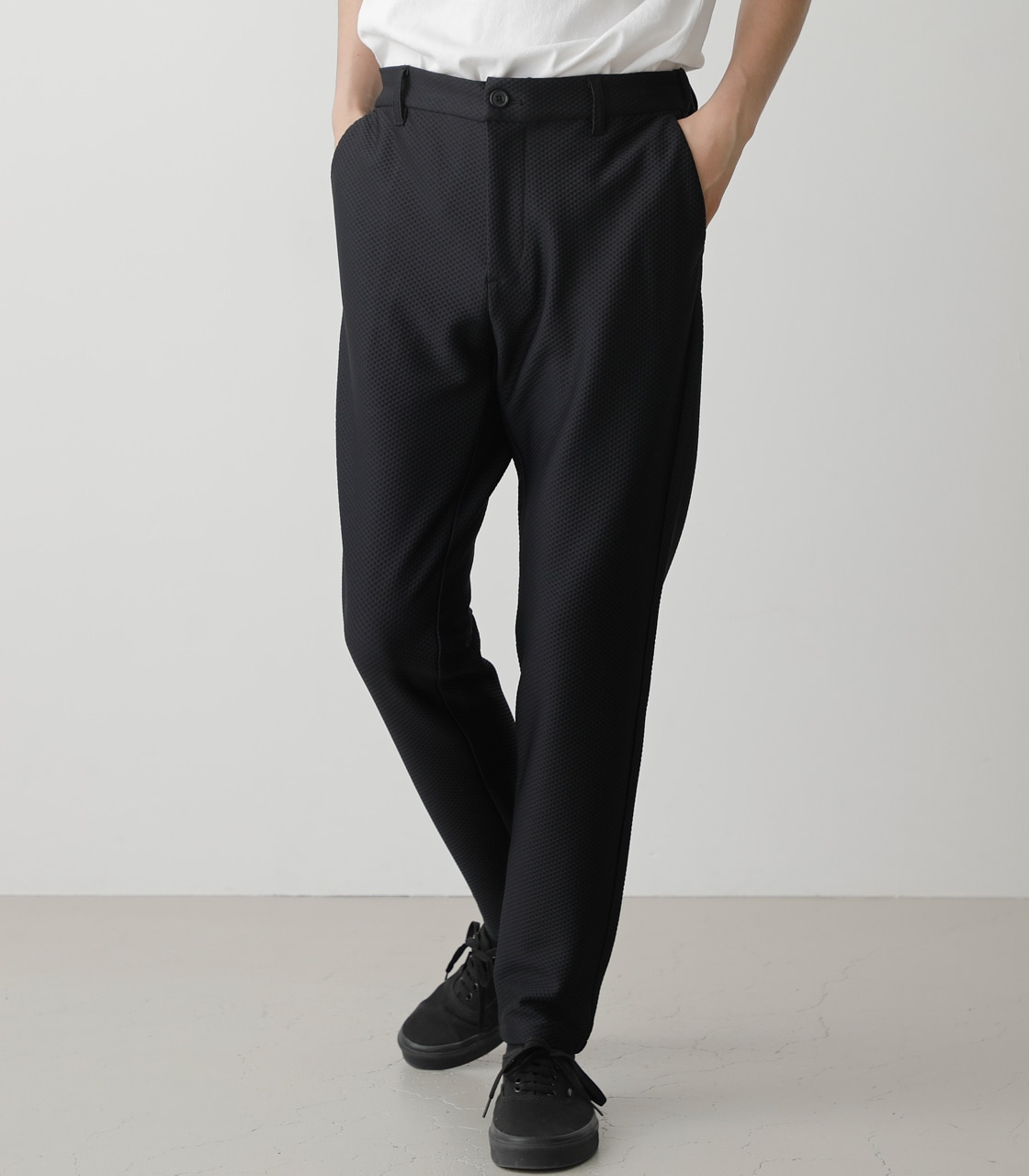 WAFFLE STRETCH PANTS/ワッフルストレッチパンツ 詳細画像 BLK 1