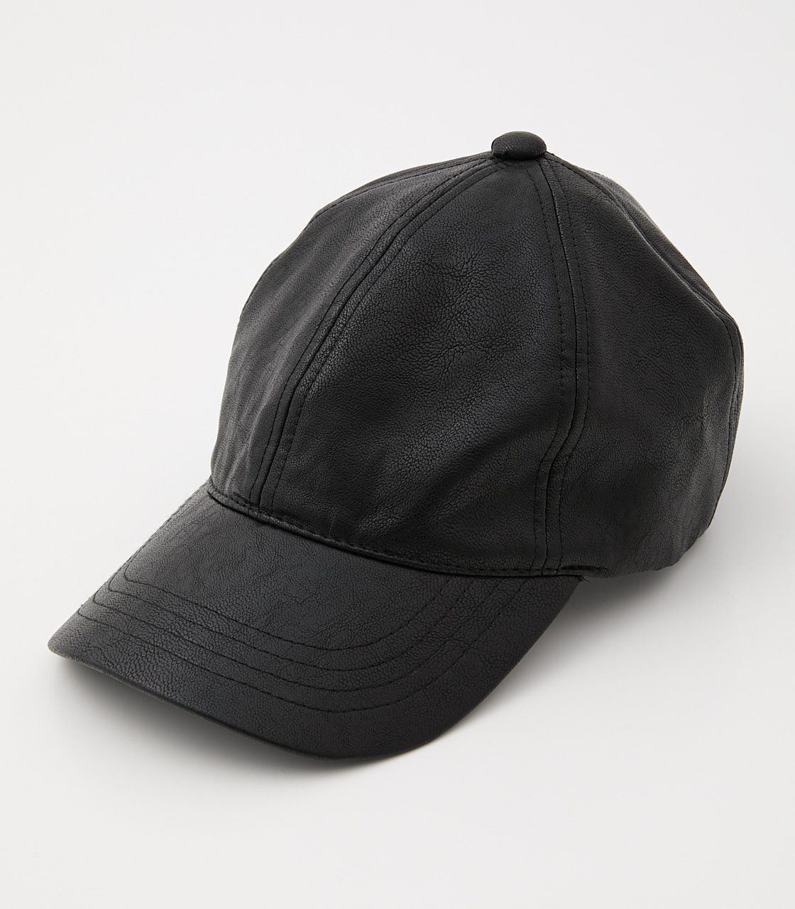 FAUX LEATHER CAP/フェイクレザーキャップ 詳細画像 BLK 1