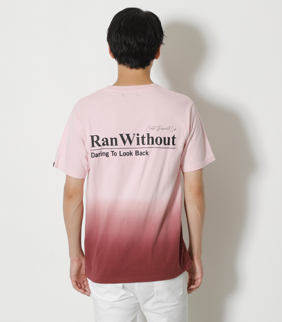 RAN WITHOUT GRADATION TEE/ランウィズアウトグラデーションTシャツ 詳細画像 柄PNK 7