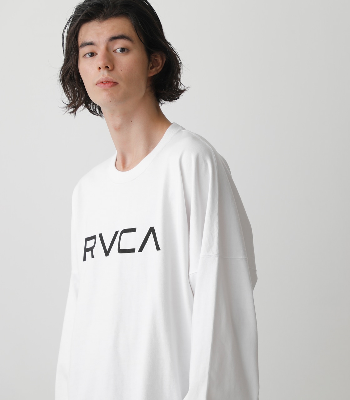 RVCA×AZUL LOGO LONG TEE/RVCA×AZULロゴロングTシャツ 詳細画像 WHT 1