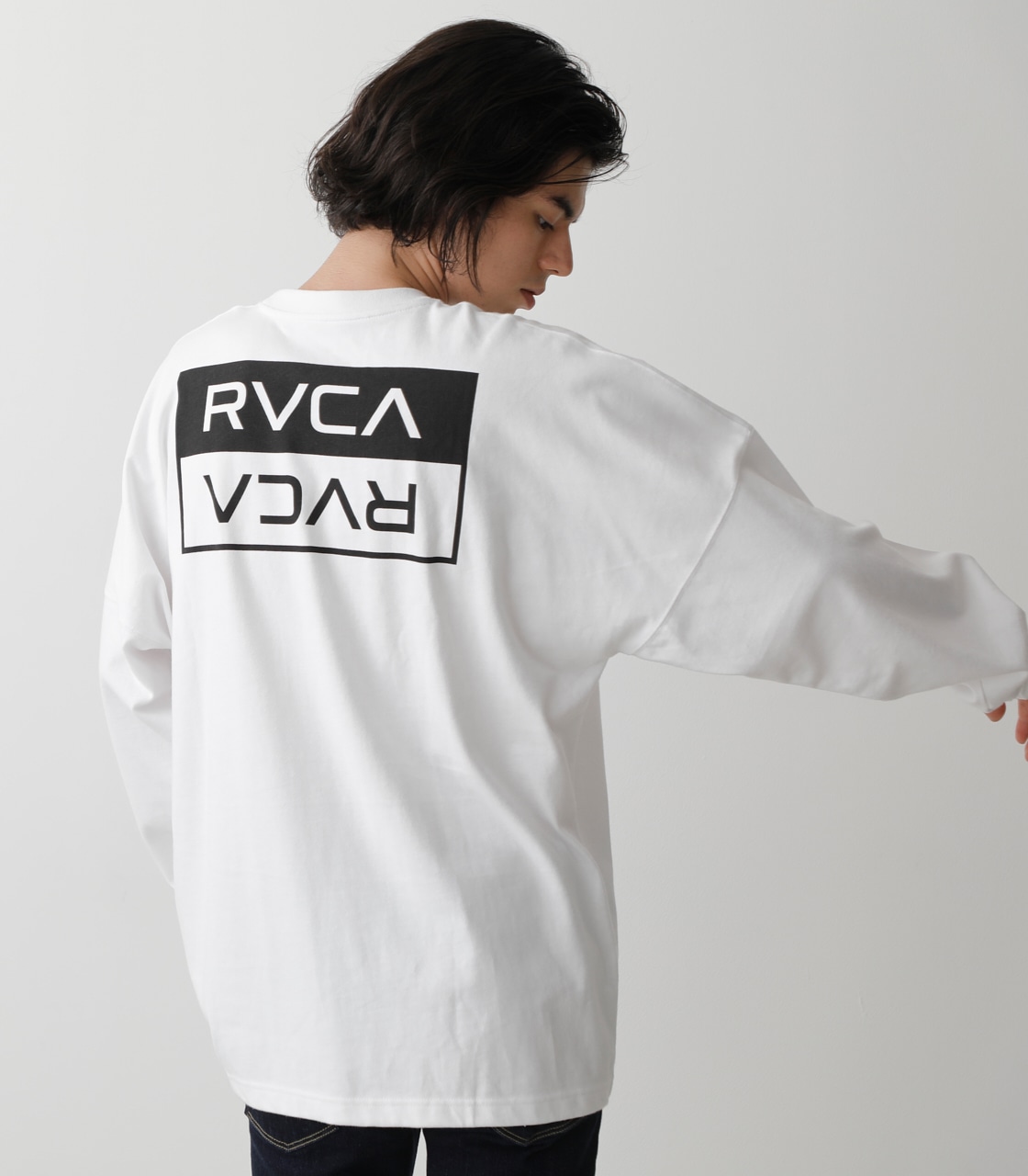 RVCA×AZUL LOGO LONG TEE/RVCA×AZULロゴロングTシャツ 詳細画像 WHT 2