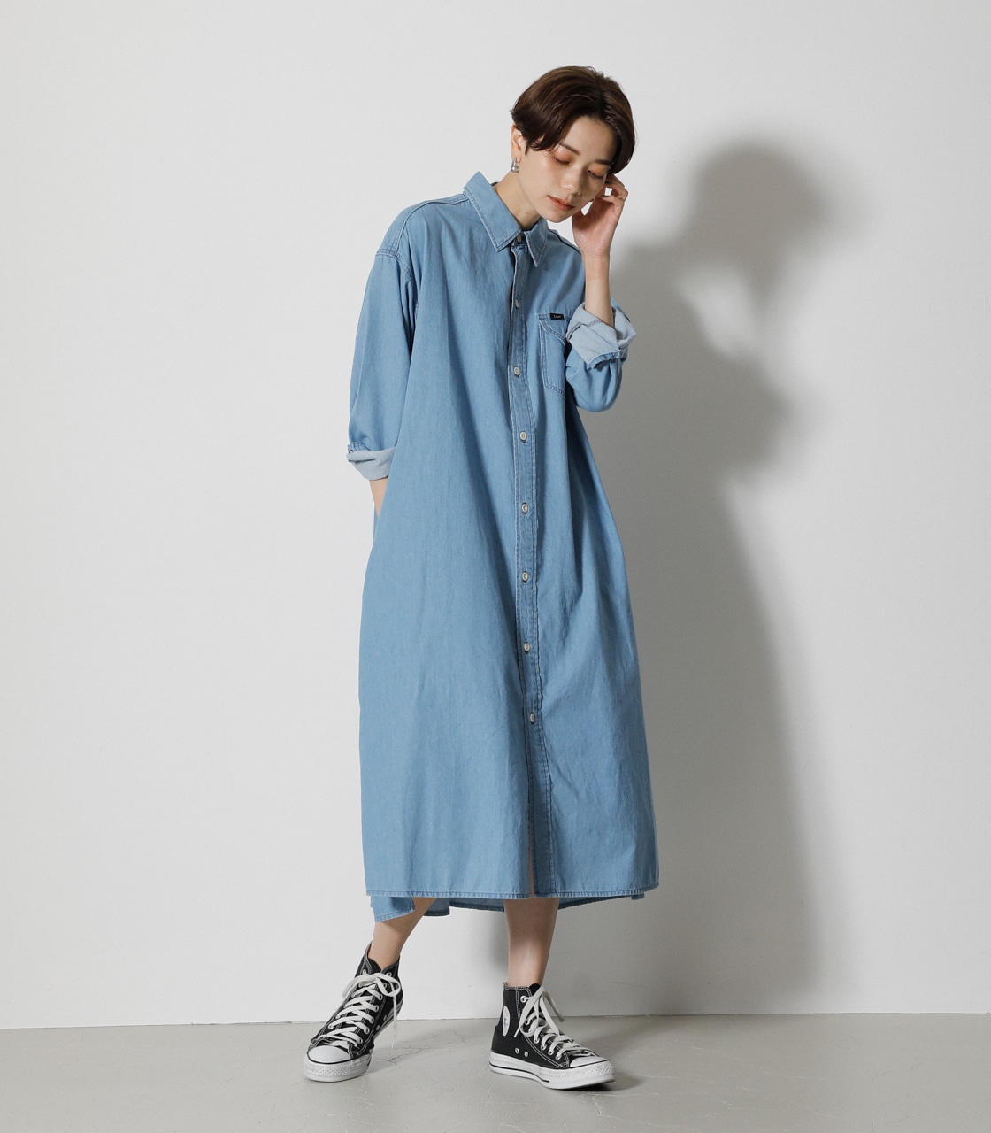 Lee Azul Denim Shirts Op Lee Azulデニムシャツワンピース Azul By Moussy アズール バイマウジー 公式通販サイト
