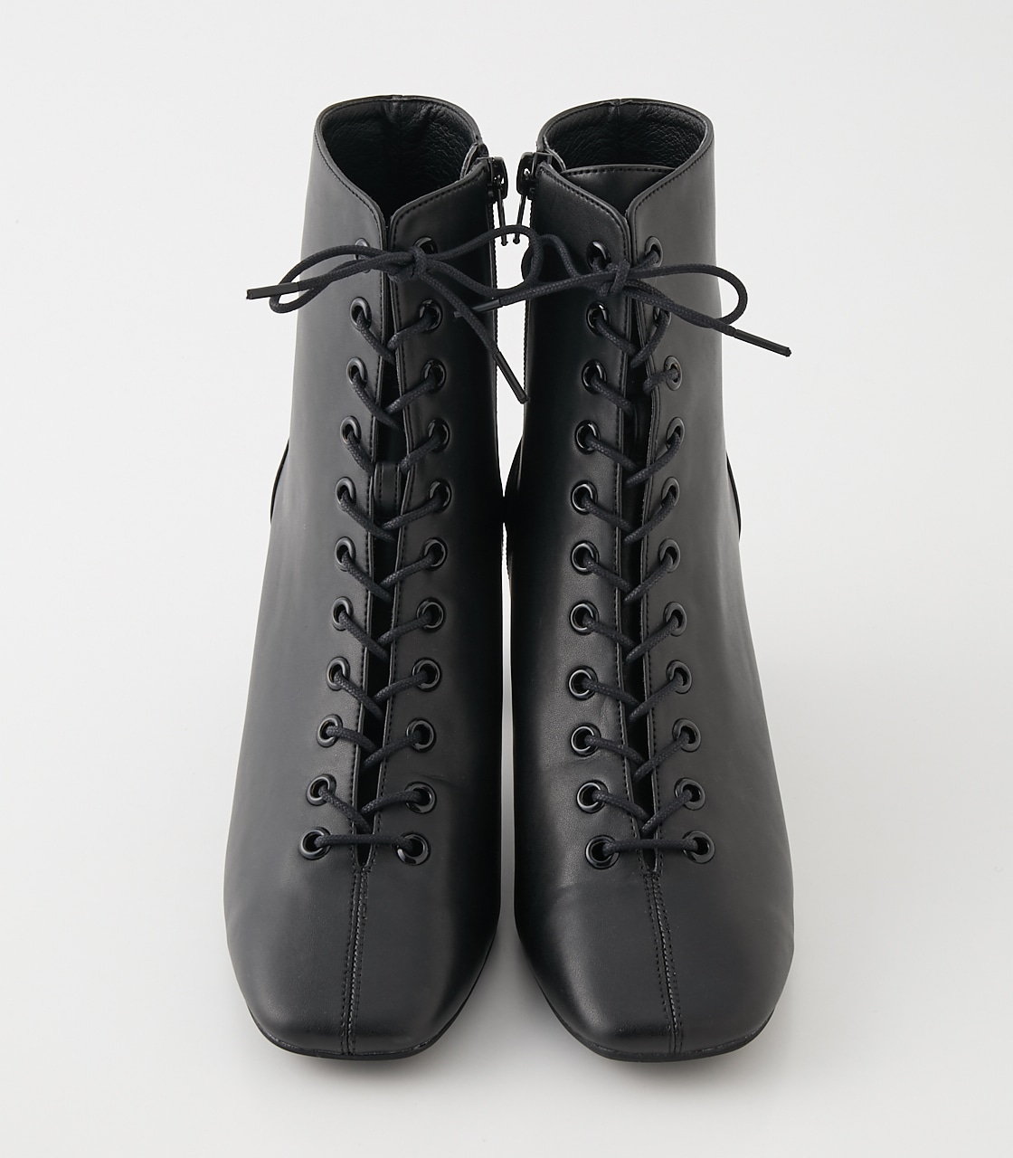 SQUARE TOE LACE UP BOOTS/スクエアトゥレースアップブーツ 詳細画像 BLK 3