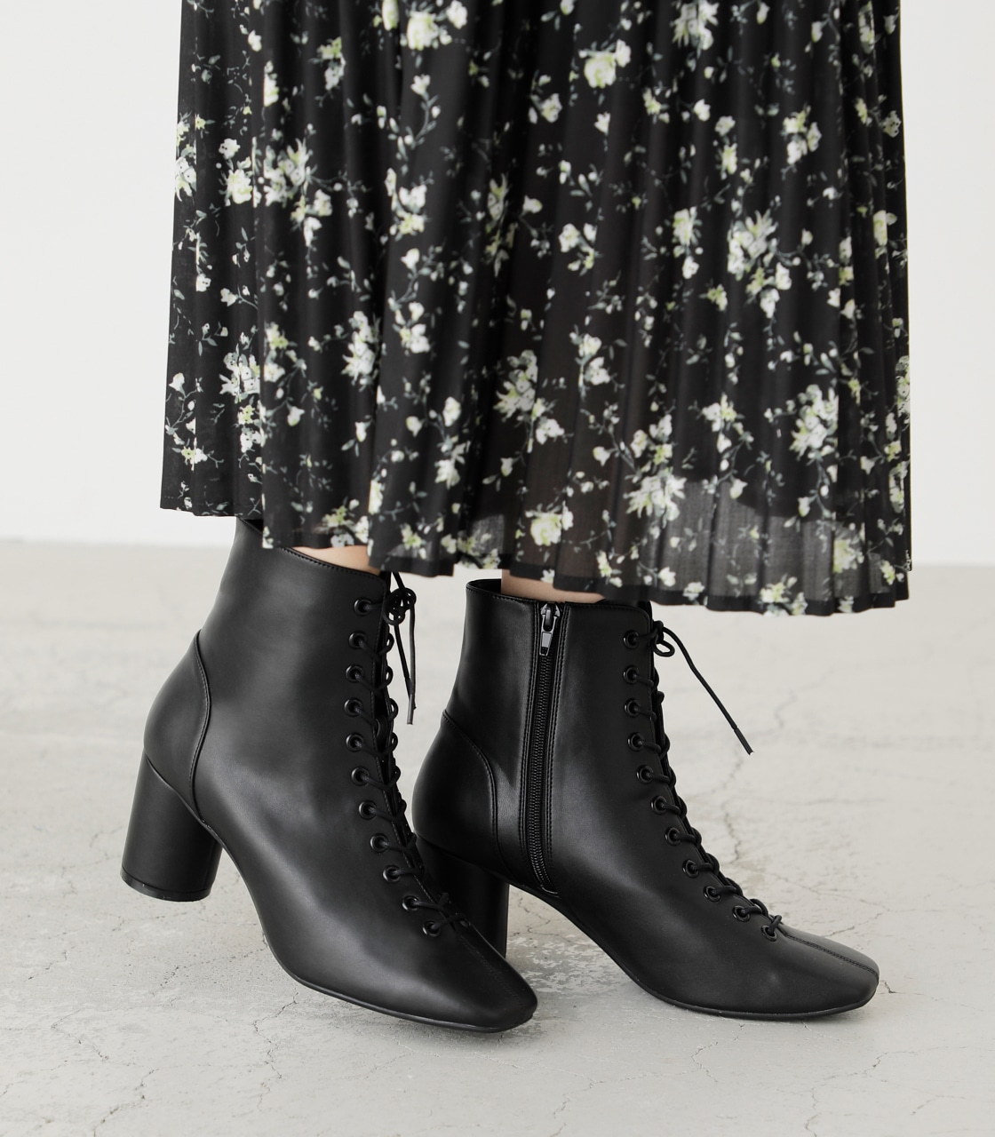 Square Toe Lace Up Boots スクエアトゥレースアップブーツ Azul By Moussy アズールバイマウジー 公式通販サイト
