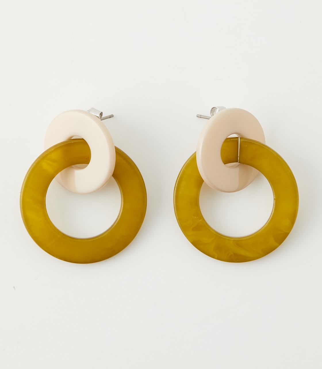 COLOR CONTRAST ROUND EARRINGS/カラーコントラストラウンドピアス【MOOK54掲載 90352】 詳細画像 柄YEL 1