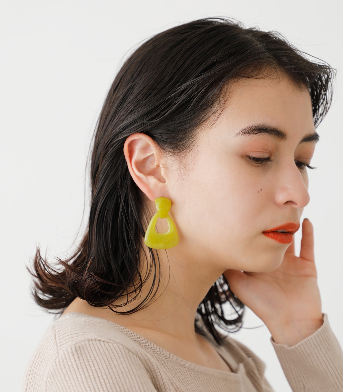 LIGHT COLOR MARBLE EARRINGS/ライトカラーマーブルピアス【MOOK54掲載 90354】 詳細画像 柄LIME 7