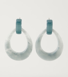 TEAR TYPE MARBLE EARRINGS/ティアタイプマーブルピアス 詳細画像