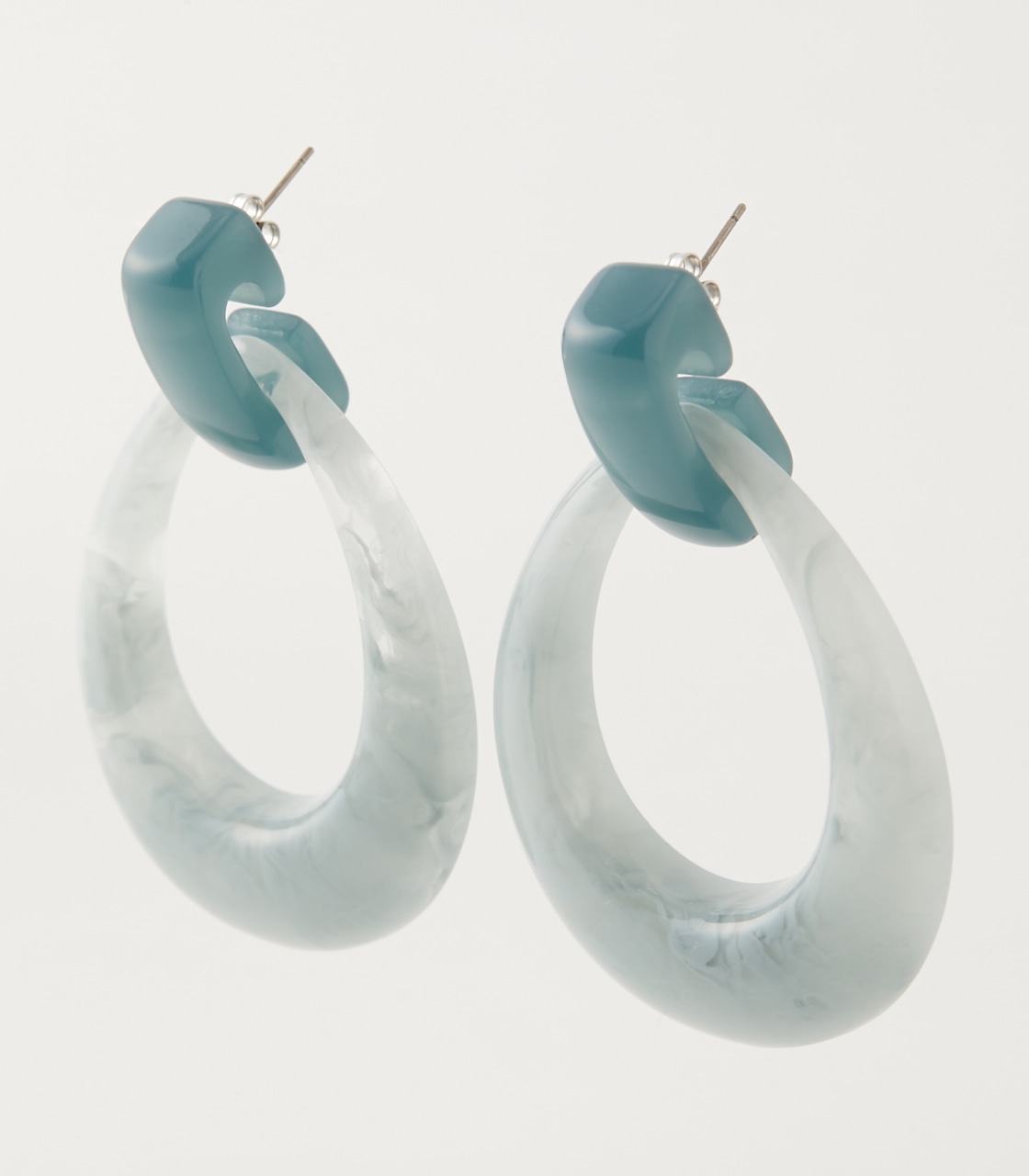 TEAR TYPE MARBLE EARRINGS/ティアタイプマーブルピアス 詳細画像 柄GRY 2