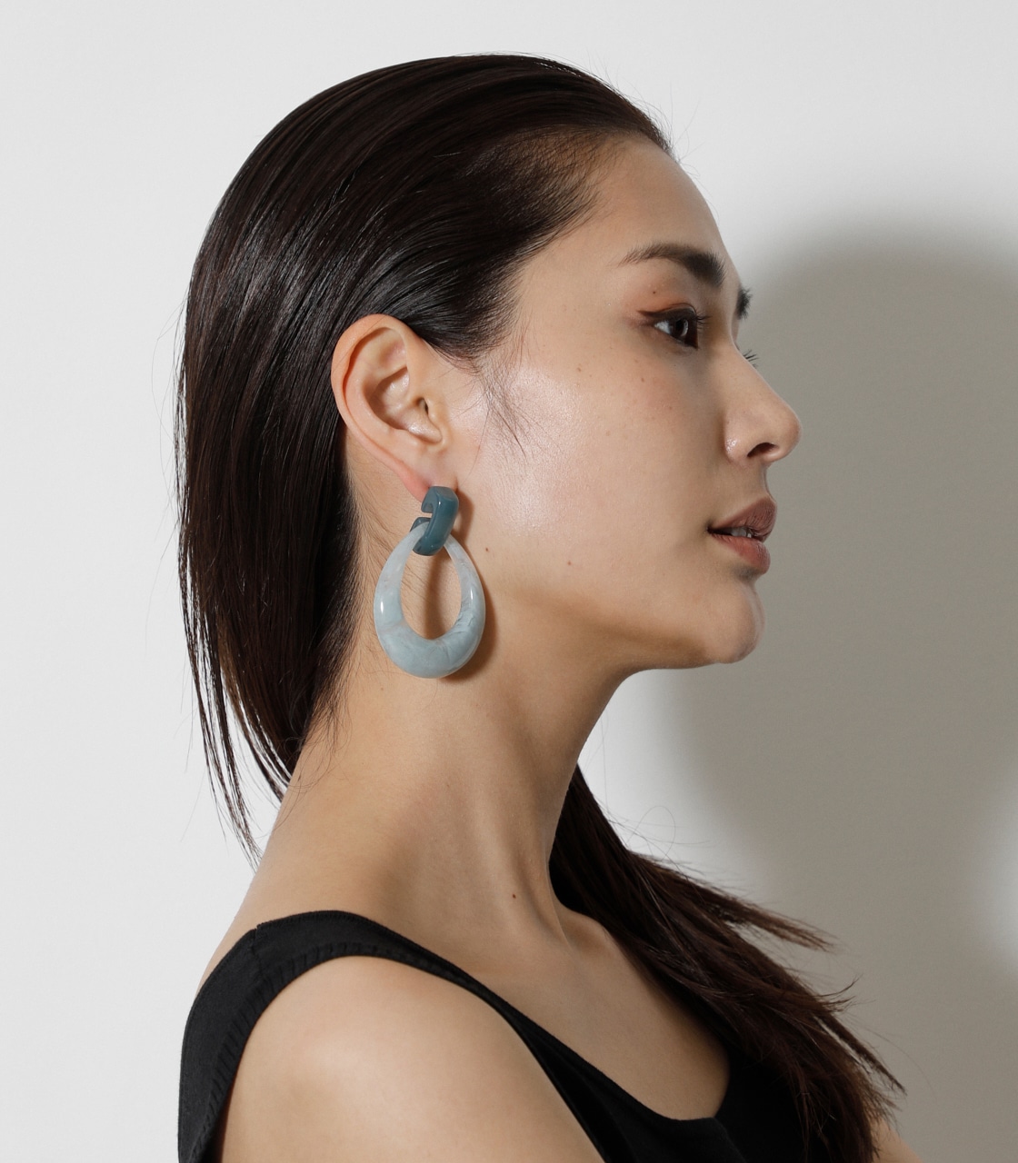 TEAR TYPE MARBLE EARRINGS/ティアタイプマーブルピアス 詳細画像 柄GRY 7
