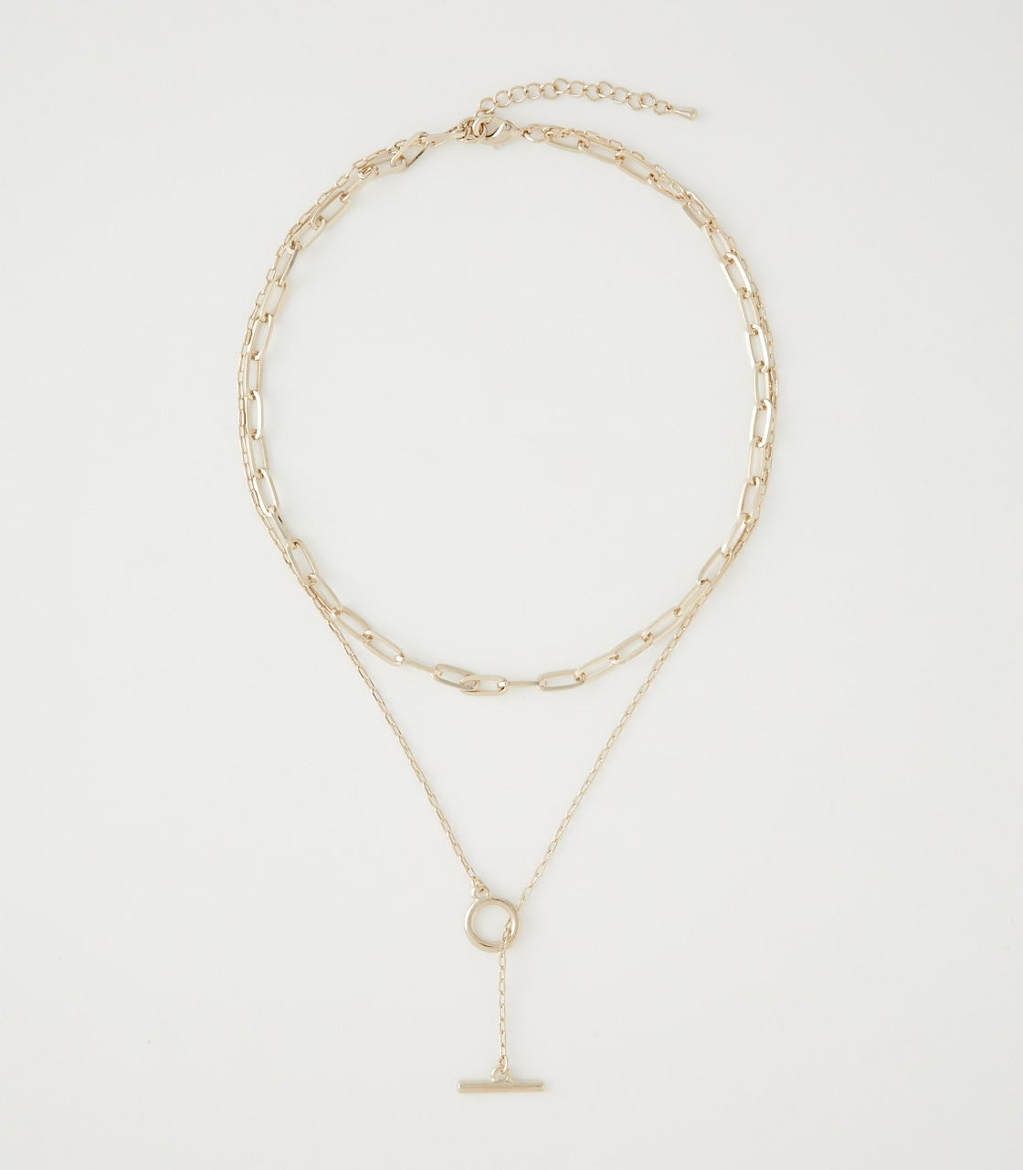 WIDE CHAIN DOUBLE NECKLACE/ワイドチェーンダブルネックレス 詳細画像 L/GLD 1