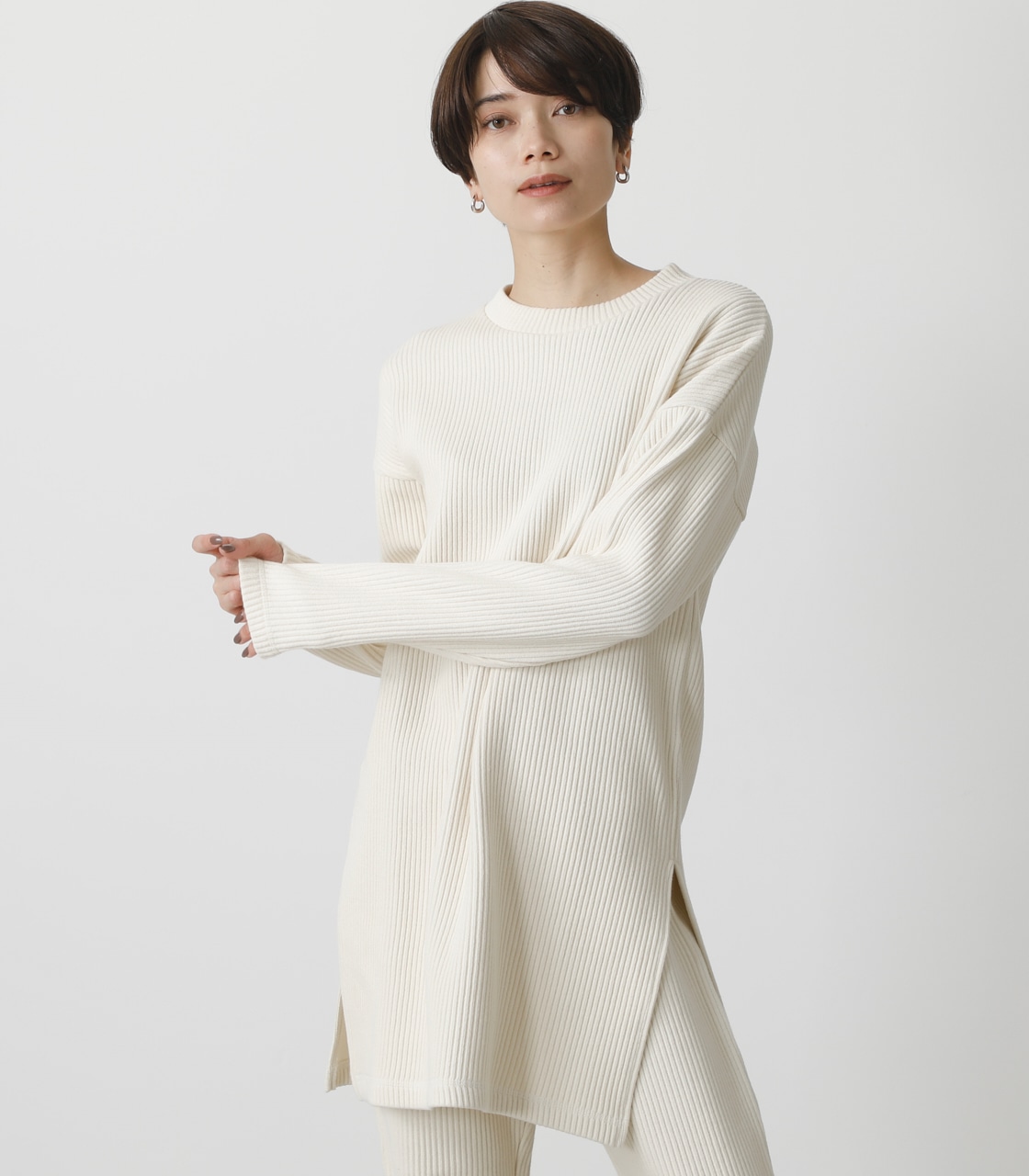 T/H SIDE SLIT LONG TOPS/T/Hサイドスリットロングトップス