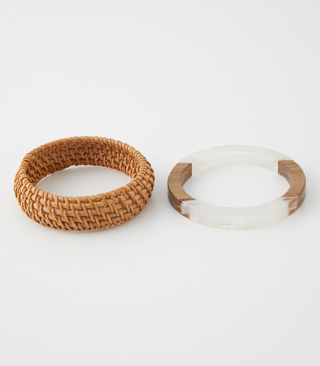 RATTAN×MARBLE BANGLE/ラタン×マーブルバングル