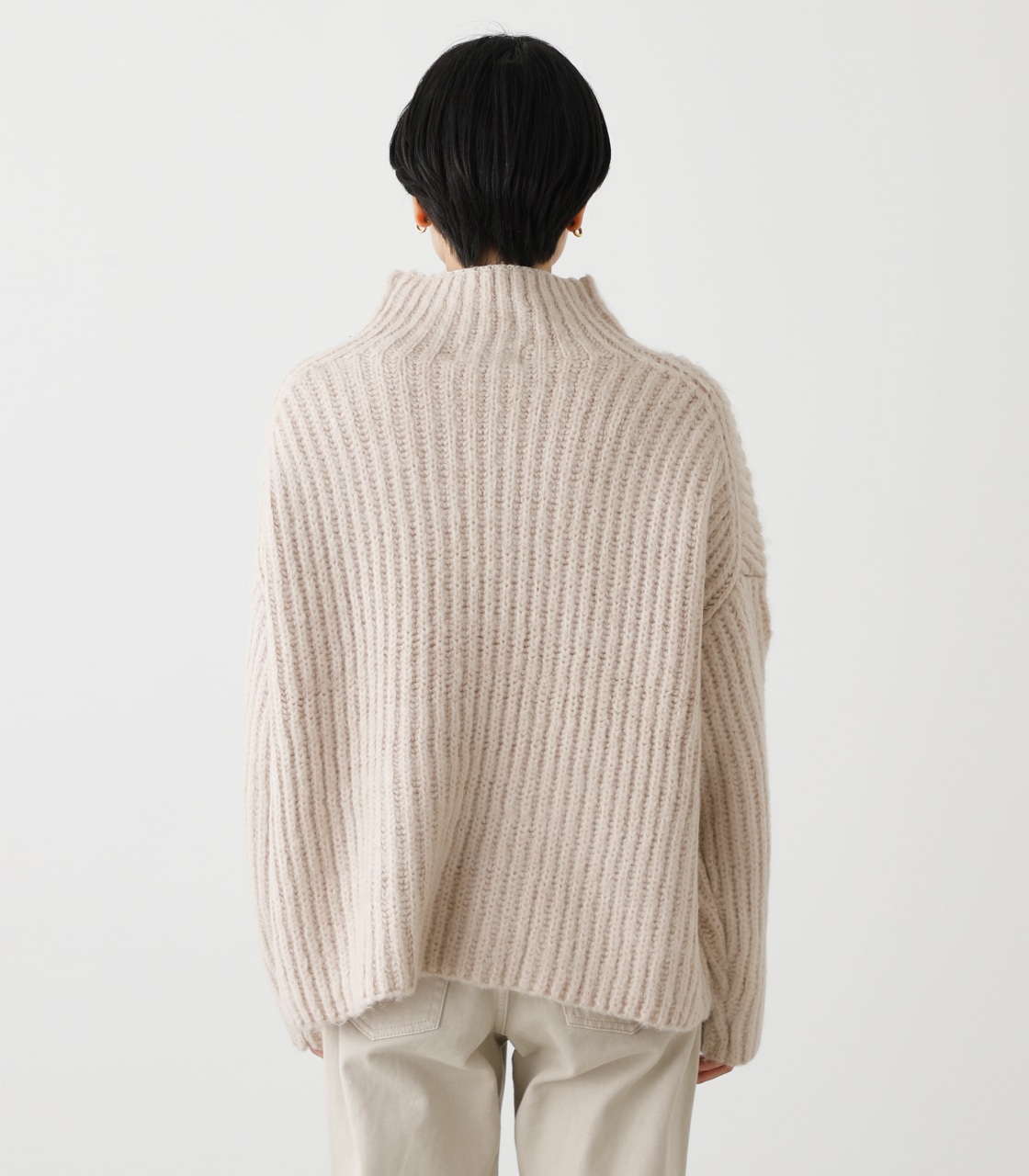 WIDE RIB H/N VOLUME KNIT TOPS/ワイドリブハイネック