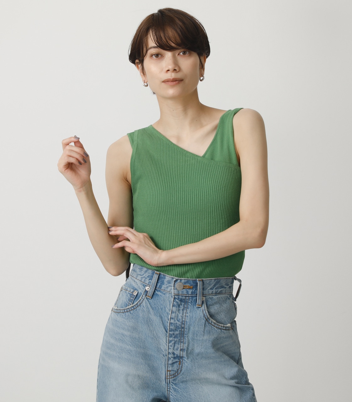 Double Strap Knit Tanktop ダブルストラップニットタンククトップ Azul By Moussy アズールバイマウジー 公式通販サイト