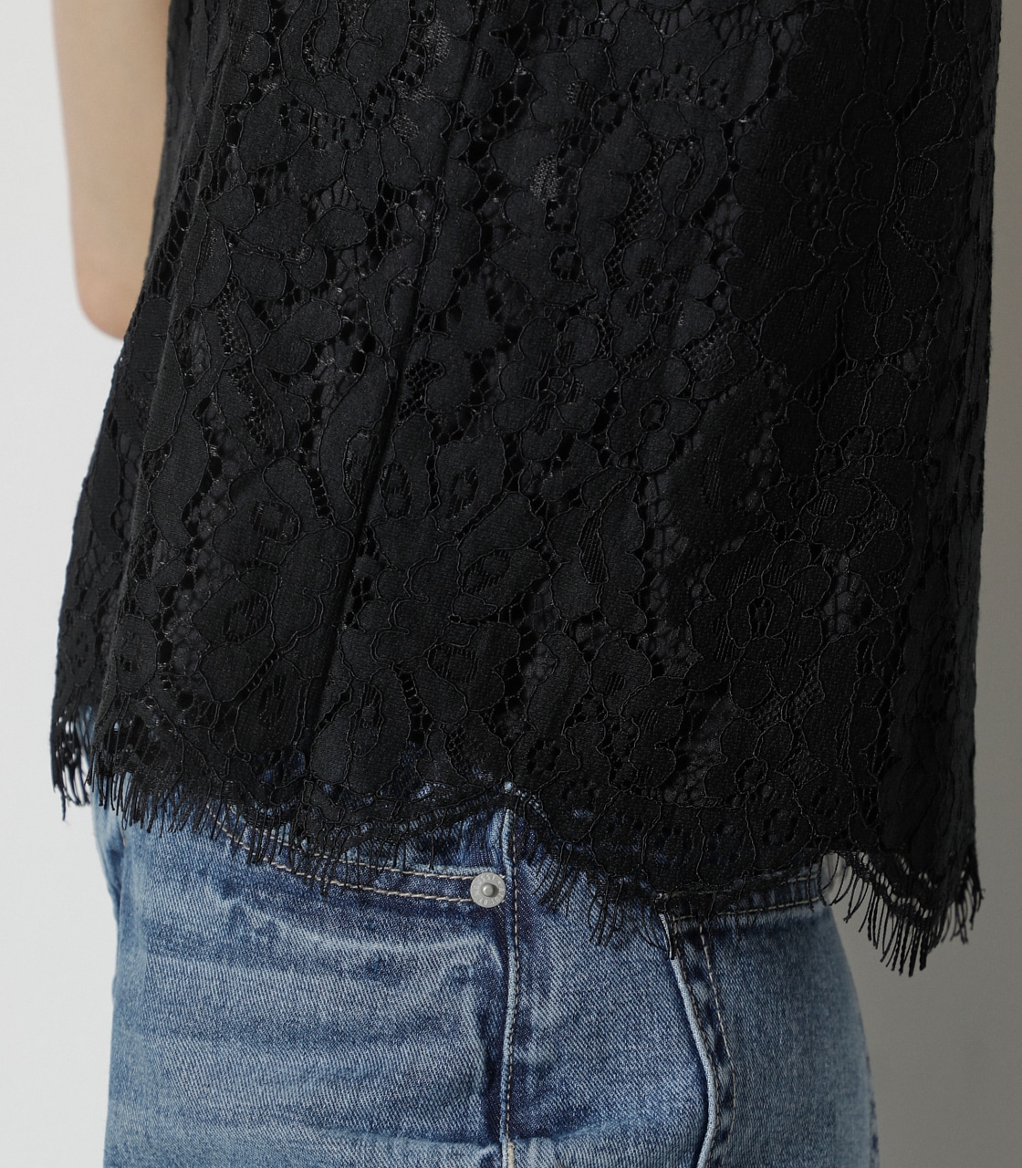 SCALLOP LACE TOPS/スカロップレーストップス 詳細画像 BLK 10