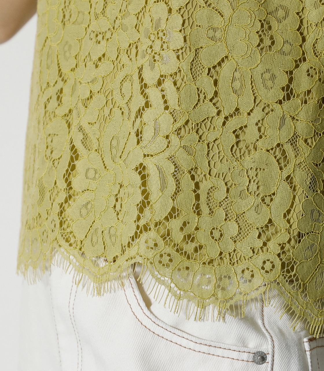 SCALLOP LACE TOPS/スカロップレーストップス 詳細画像 LIME 10