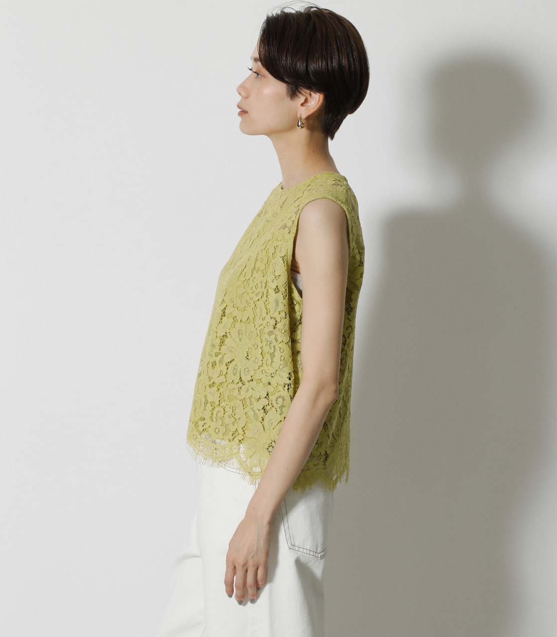 SCALLOP LACE TOPS/スカロップレーストップス 詳細画像 LIME 6