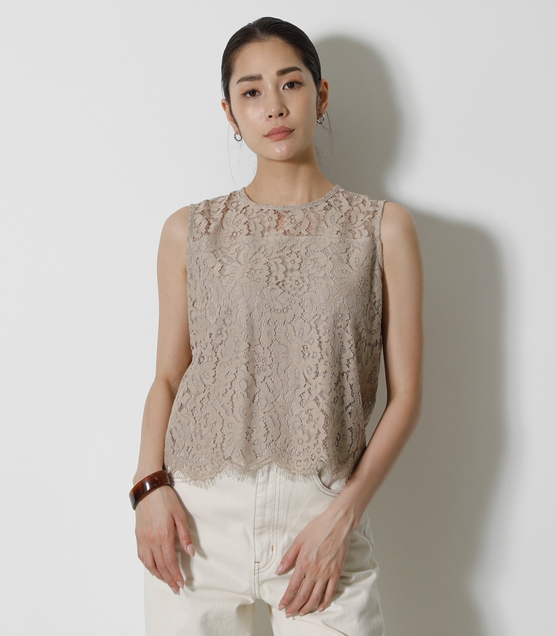 SCALLOP LACE TOPS/スカロップレーストップス｜AZUL BY MOUSSY 