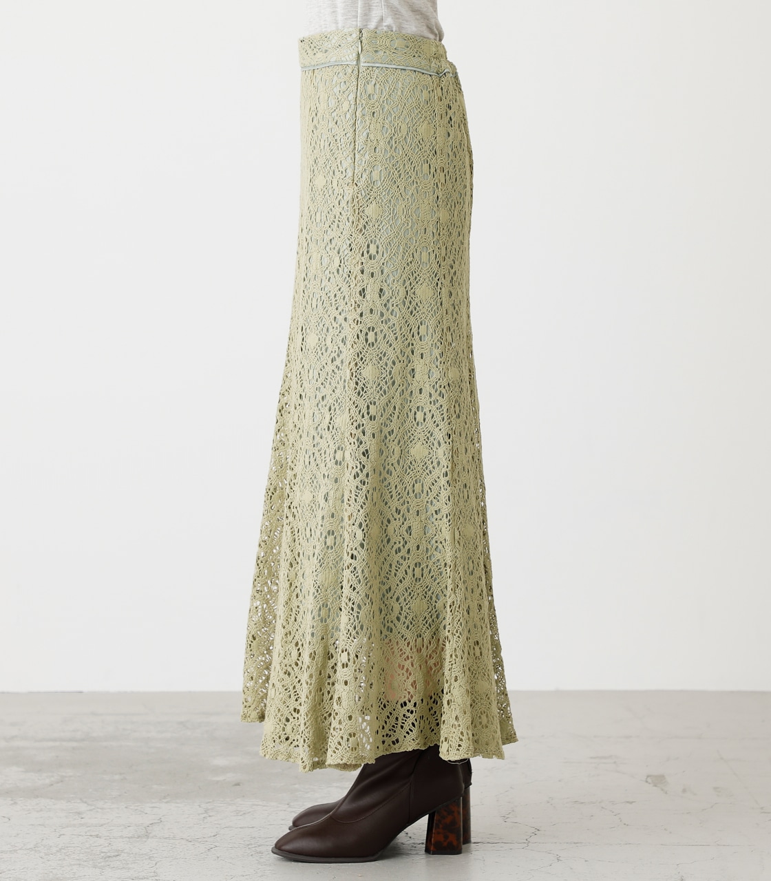 LACE NARROW SKIRT/レースナロースカート 詳細画像 LIME 6
