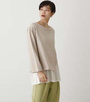 LAYER PLEATS COMBI TOPS/レイヤープリーツコンビトップス