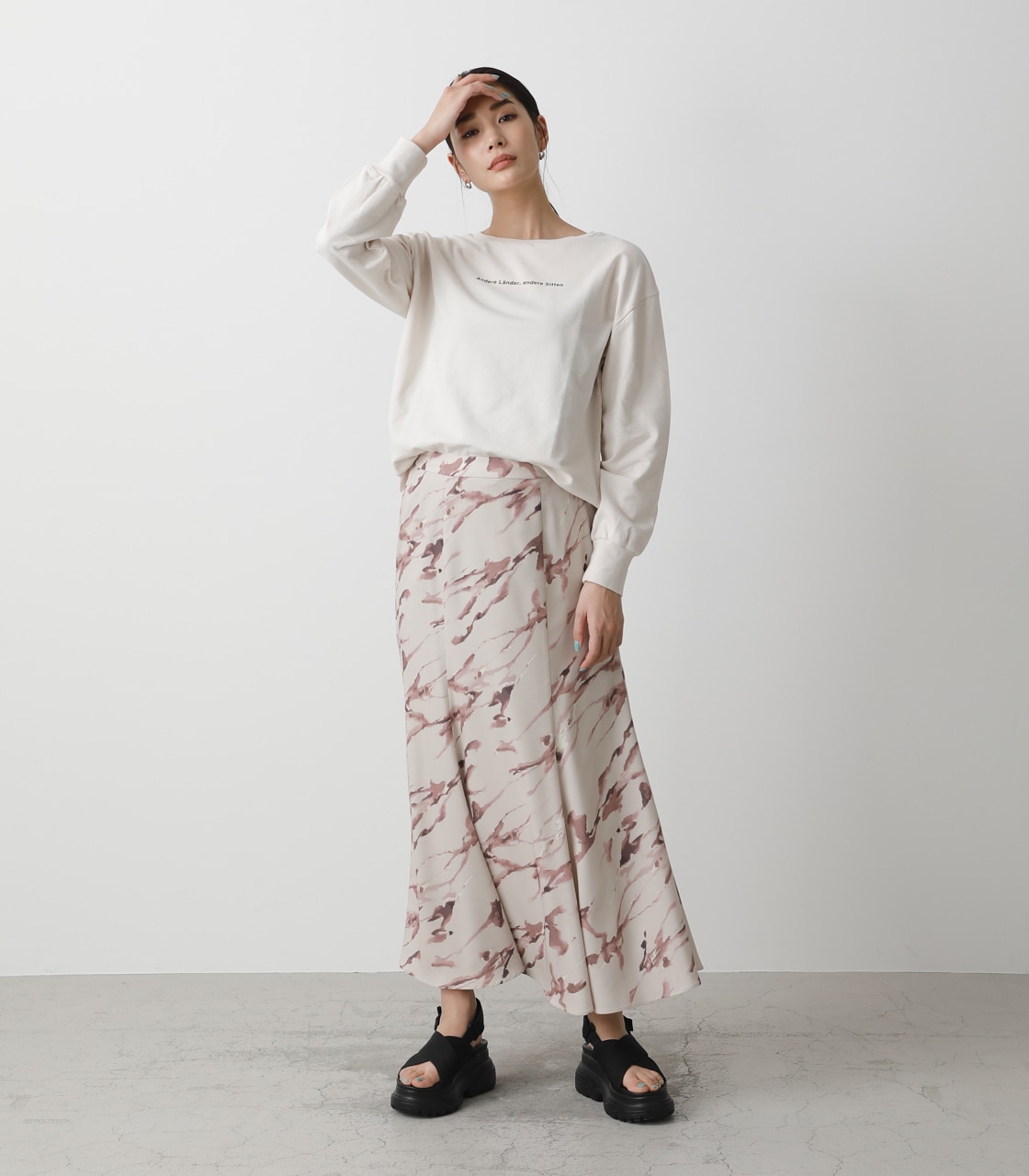MARBLE PATTERN SKIRT/マーブルパターンスカート｜AZUL BY MOUSSY 