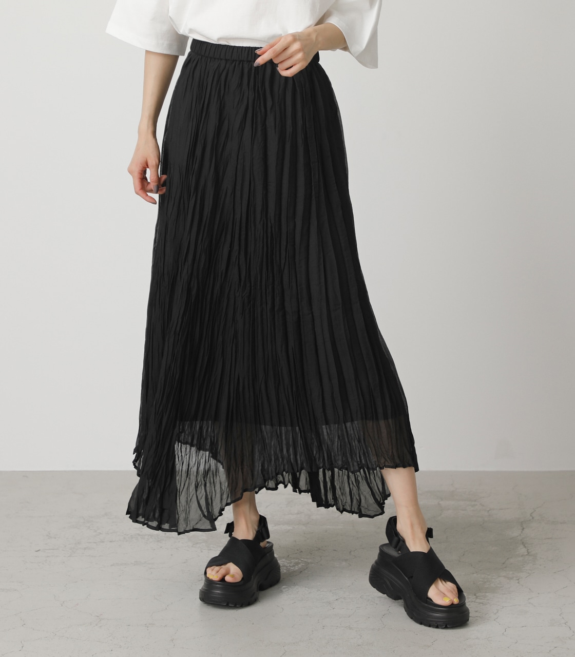 WASHER PLEATS SKIRT/ワッシャープリーツスカート｜AZUL BY MOUSSY（アズールバイマウジー）公式通販サイト