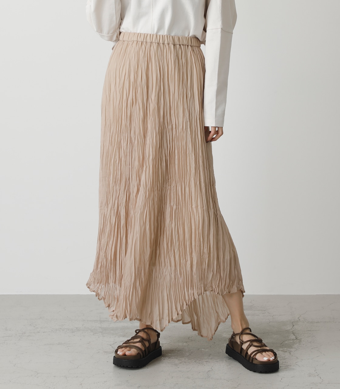 WASHER PLEATS SKIRT/ワッシャープリーツスカート｜AZUL BY MOUSSY 