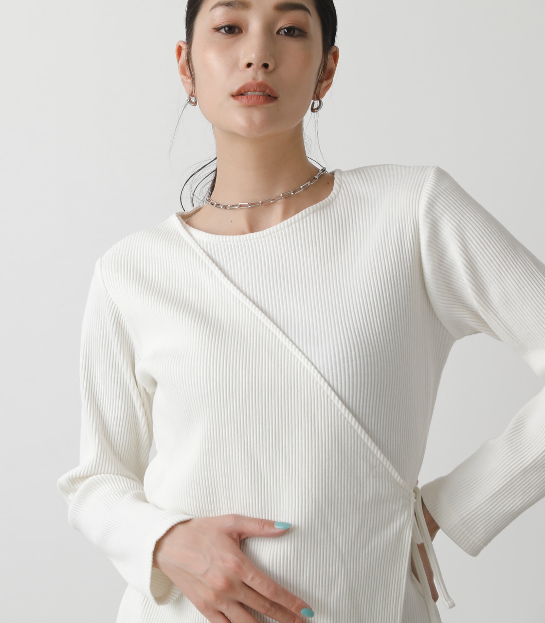 11月17日（金）8:59まで期間限定価格】LAYERED RIB L/S TOPS