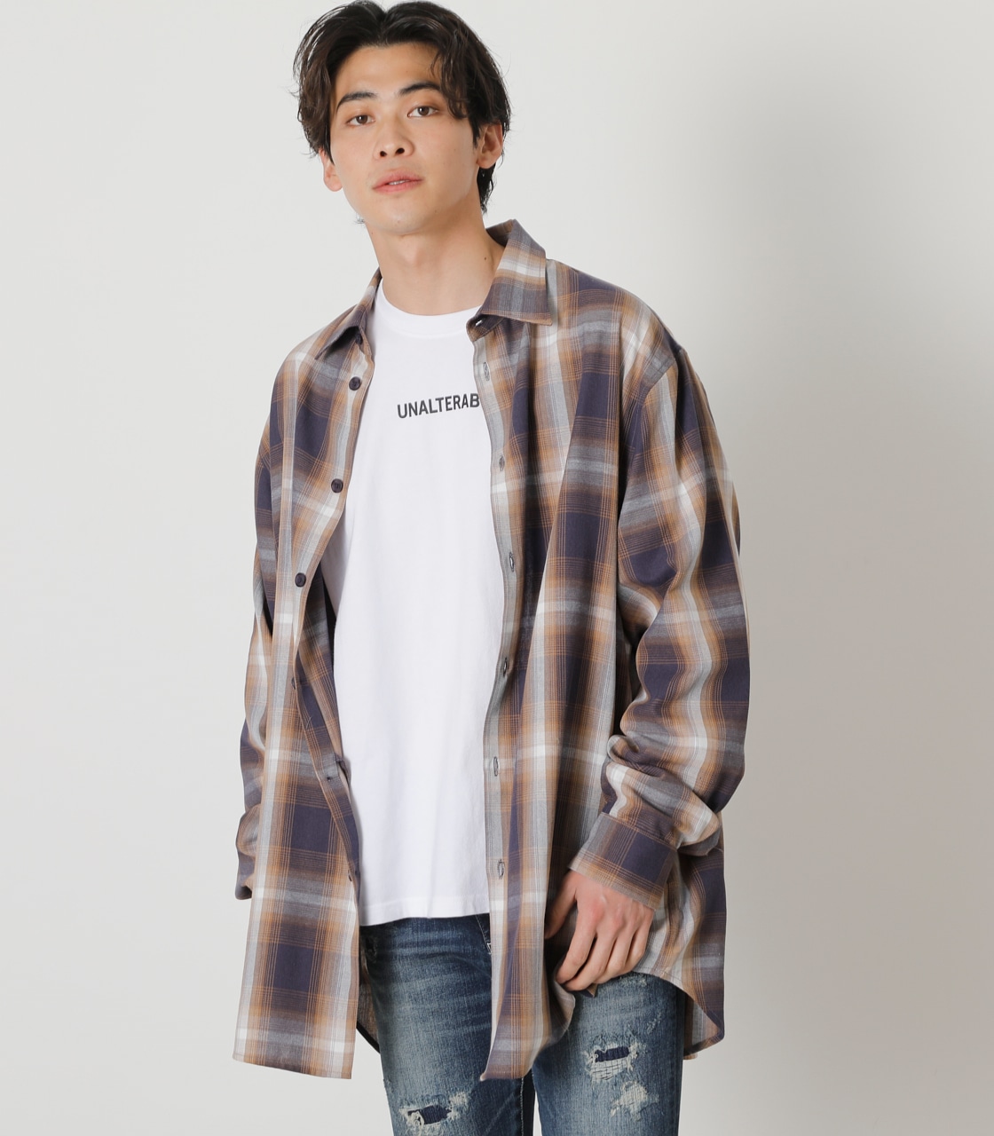 OVER SIZE CHECK SHIRT/オーバーサイズチェックシャツ【MOOK54掲載